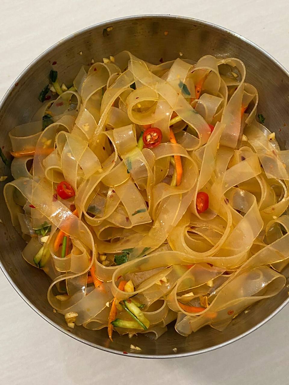 谁懂啊 6015水晶凉皮!这样拌巨巨巨好吃!