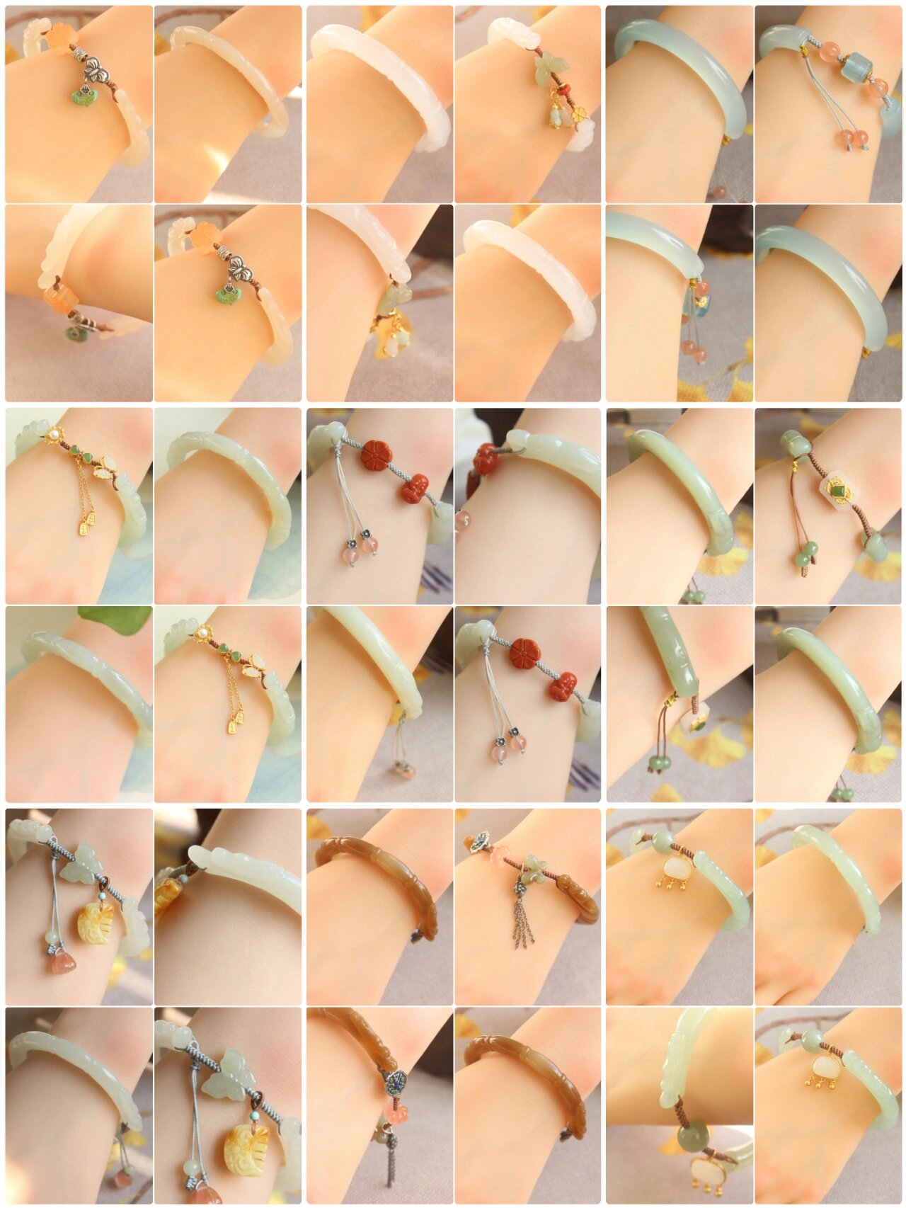 看看你的"仙风道骨"天然和田玉半镯半链