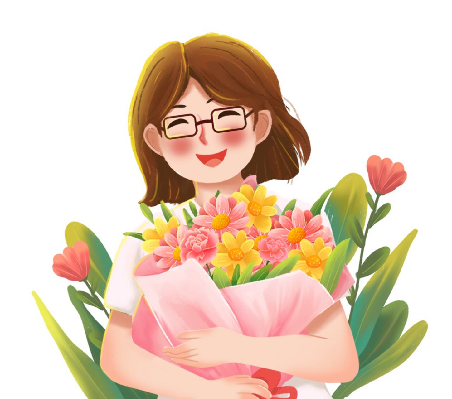 教师节人物免抠素材|一声老师,一生老师 适用于—— 学生感谢老师