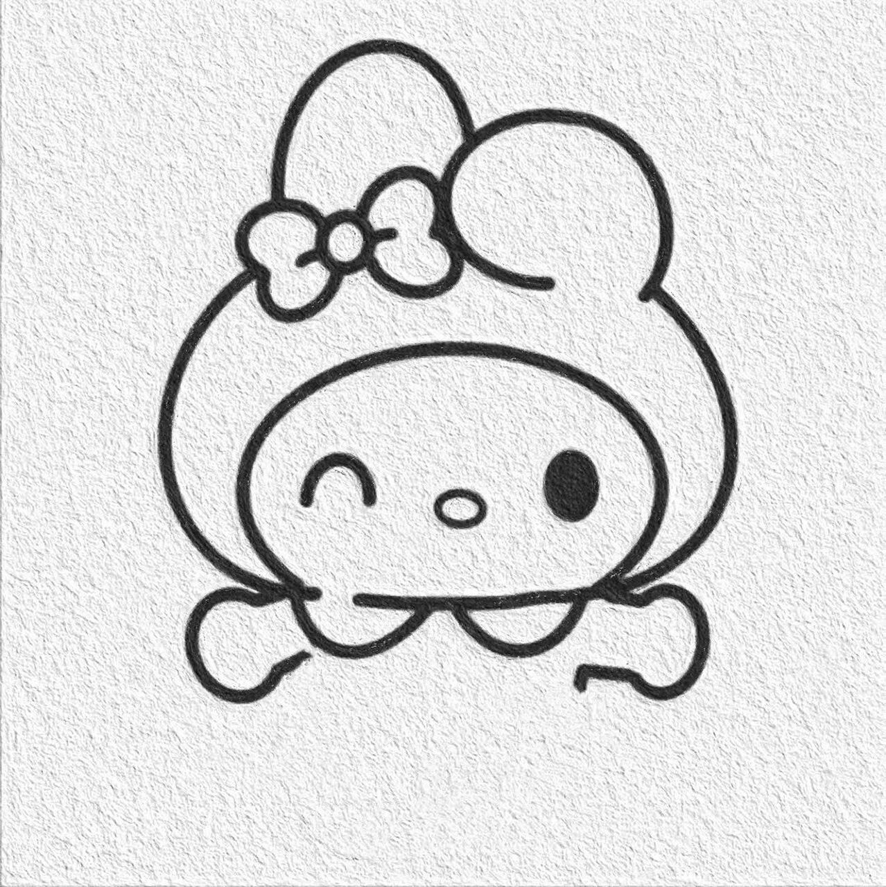 简笔画教程 小小啊,美乐蒂