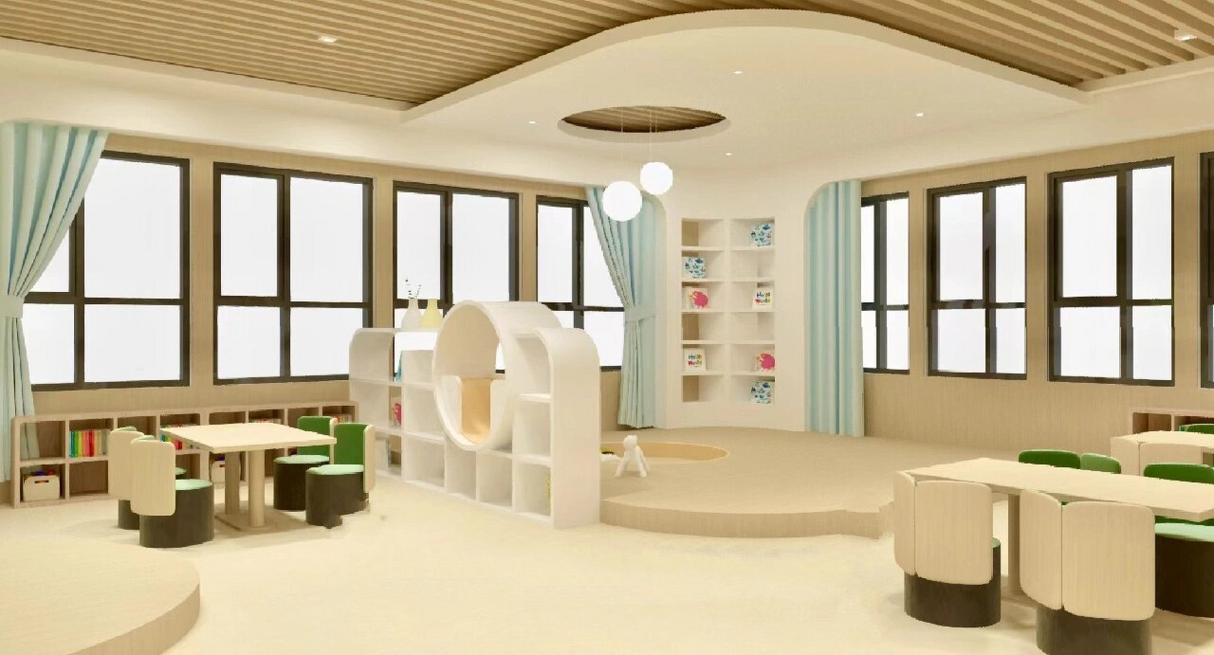幼儿园绘本馆98这样设计高级78又好看6015 幼儿园绘本馆设计