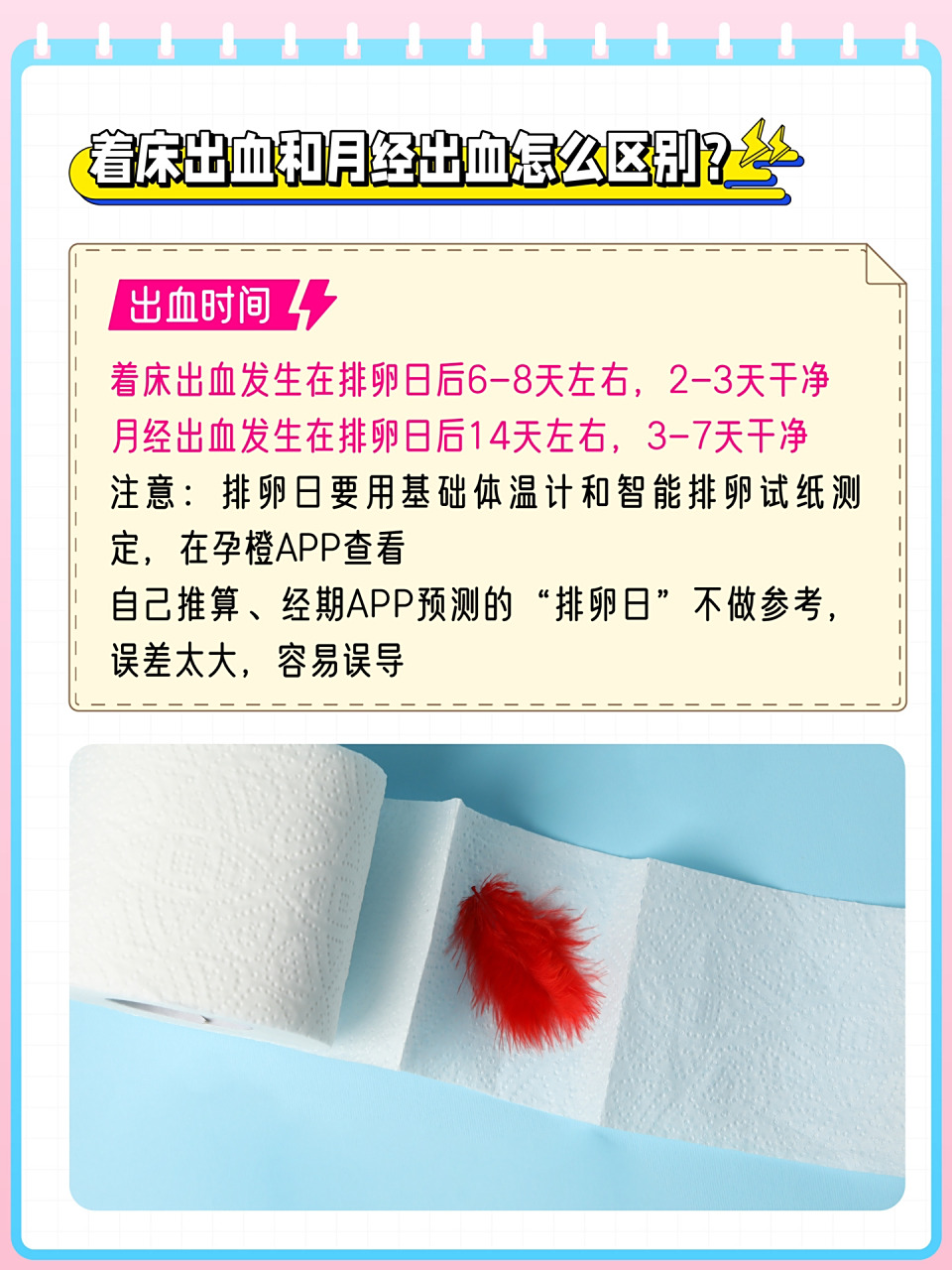 看这4点就行 着床出血和月经出血怎么区别?