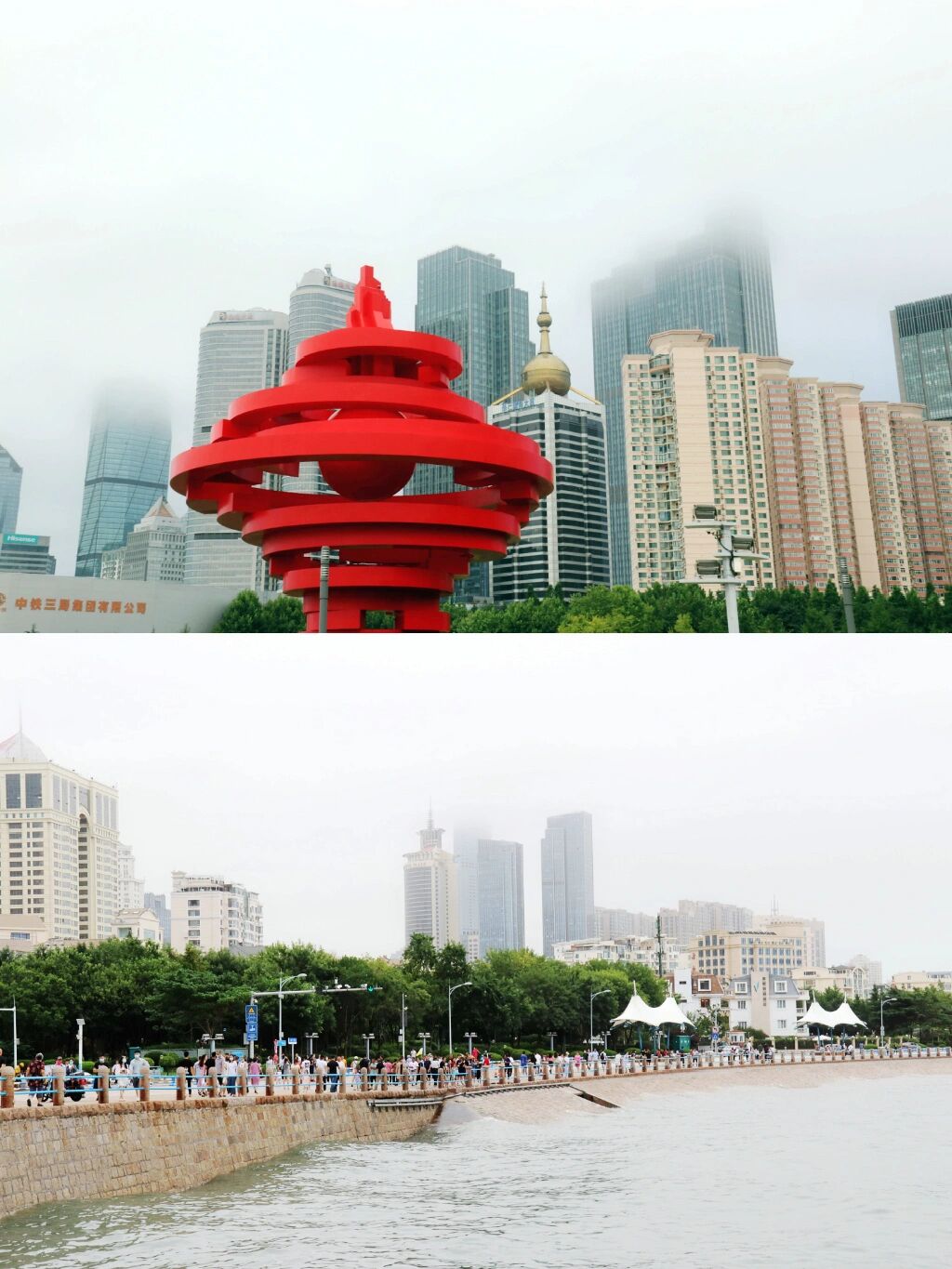 青岛看海之五四广场 与青岛市人民政府办公大楼相对的五四广场绝对是