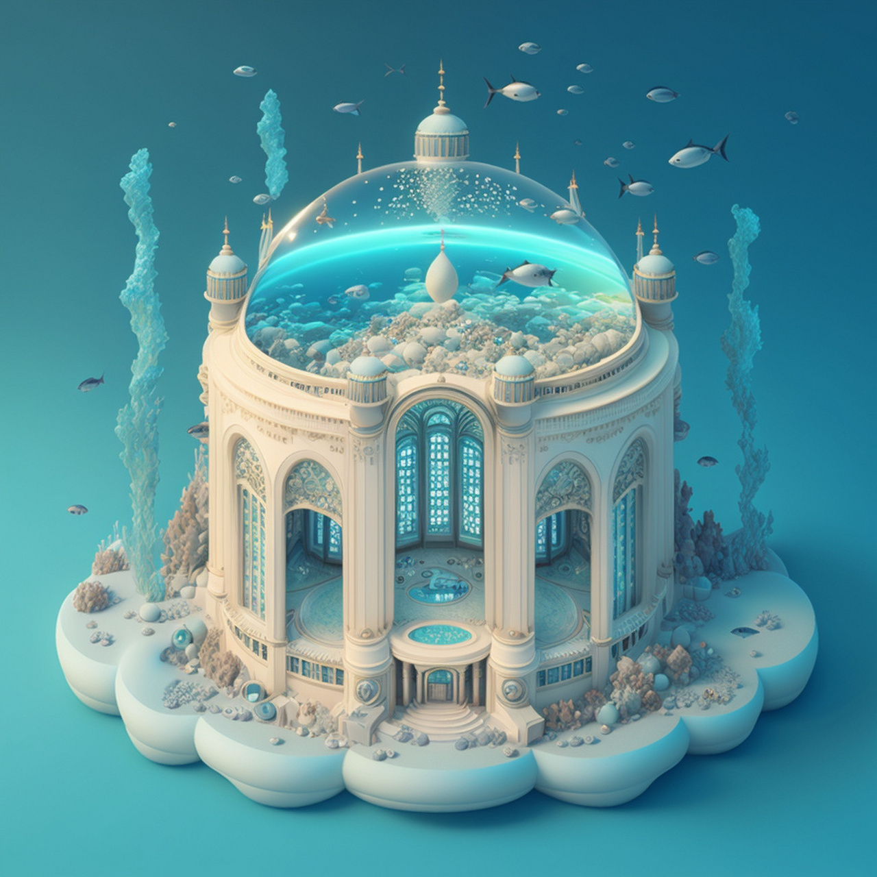 人鱼公主的海底宫殿～ 不知道各位人鱼公主住进去是什么感觉呀?