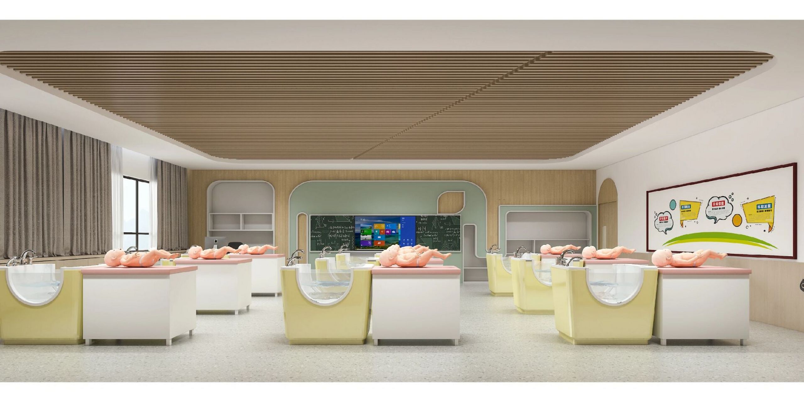 幼儿生活保育实训室 幼儿保育实训室依照《中等职业学校幼儿保育专业