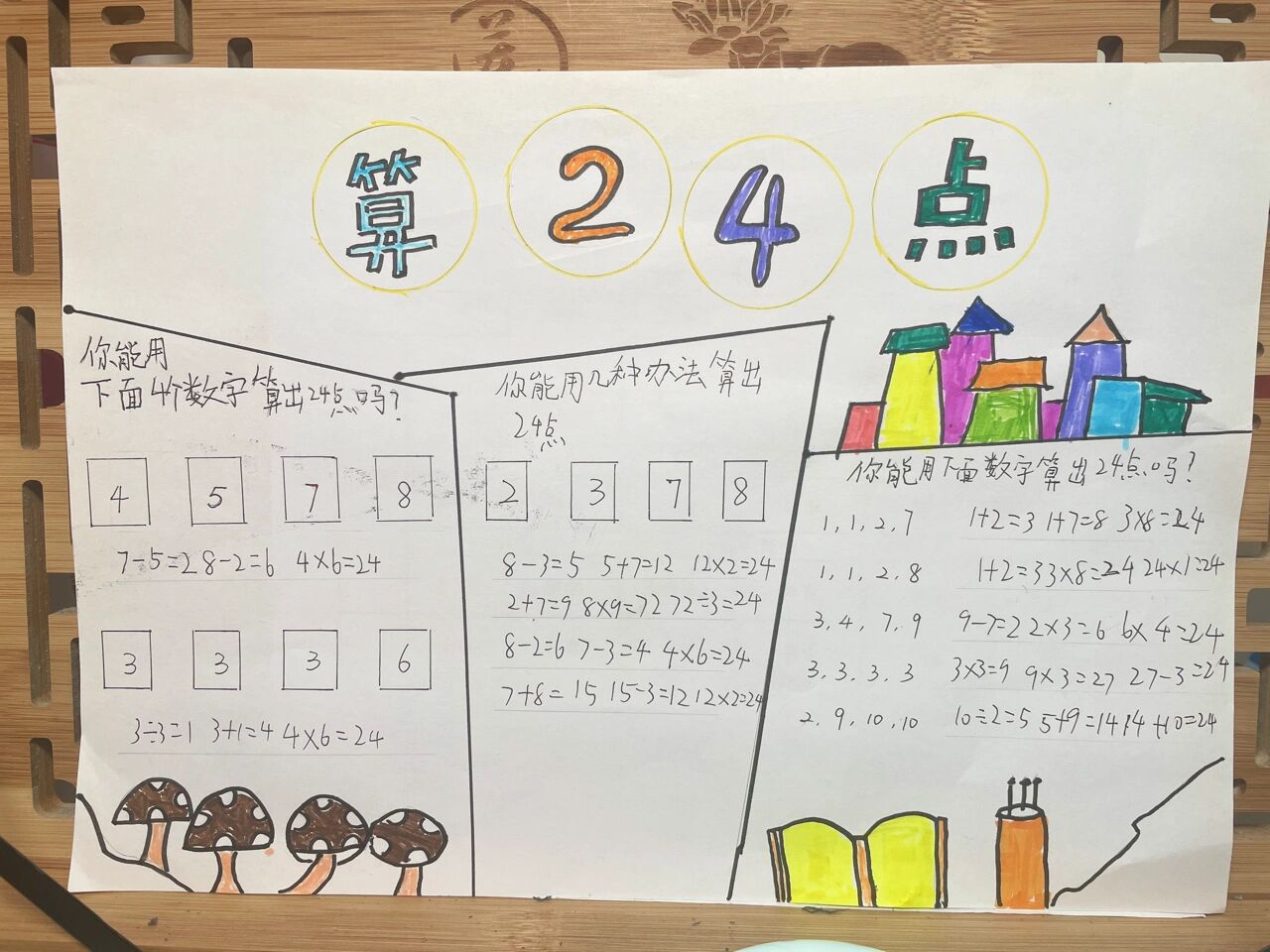 算24点手抄报@留意生活细节的动态