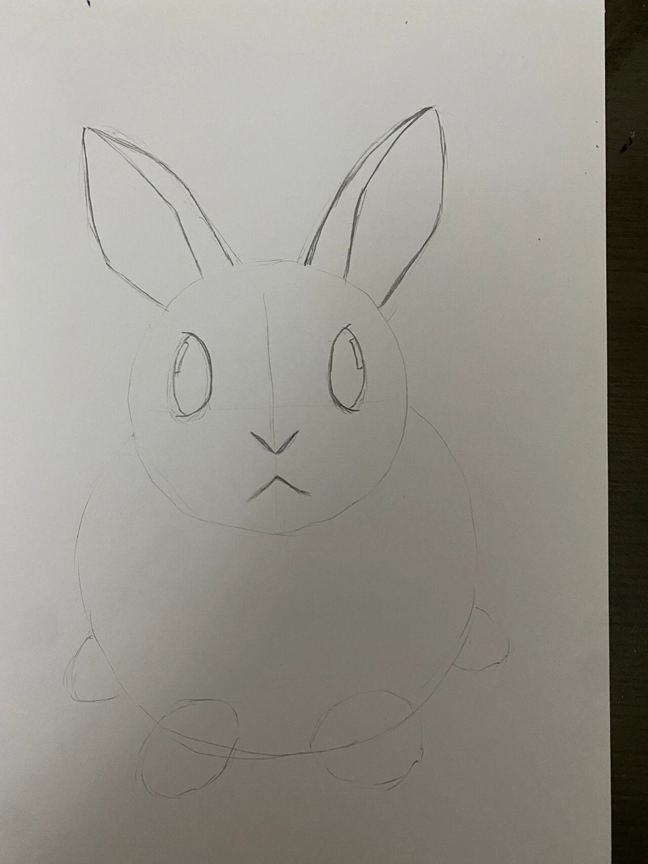 素描一只可爱的小兔子