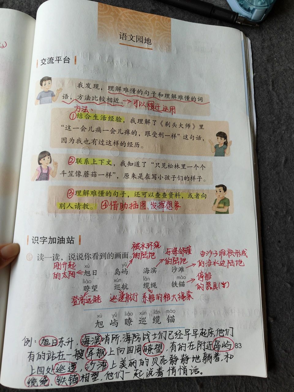 《身边那些有特点的人》 《语文园地六》    三年级下册语文第六单元