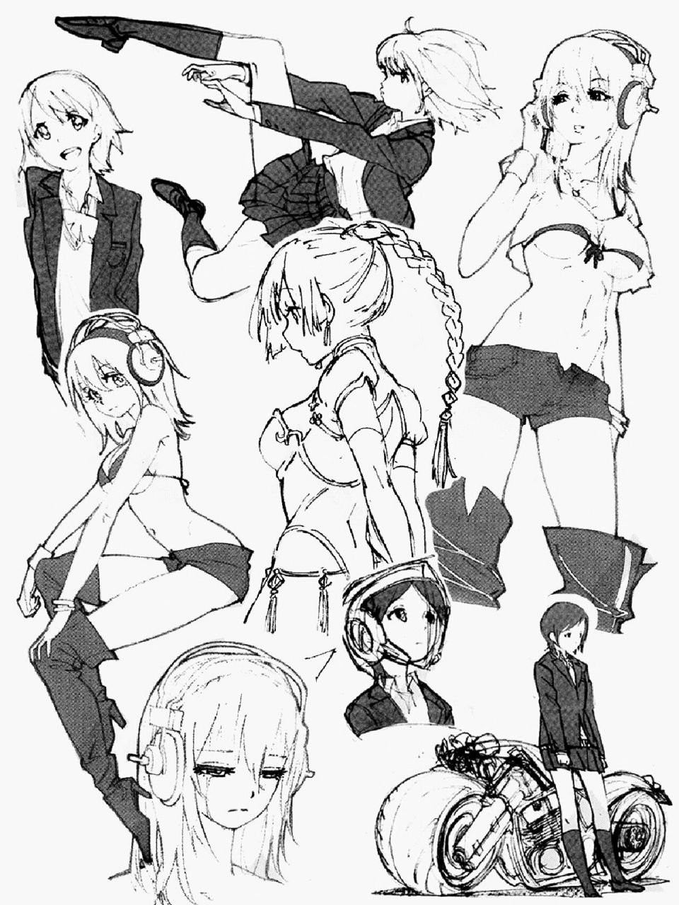 珍藏的人体姿势参考 各位小伙伴们是不是在画画时苦恼没有素材参考?