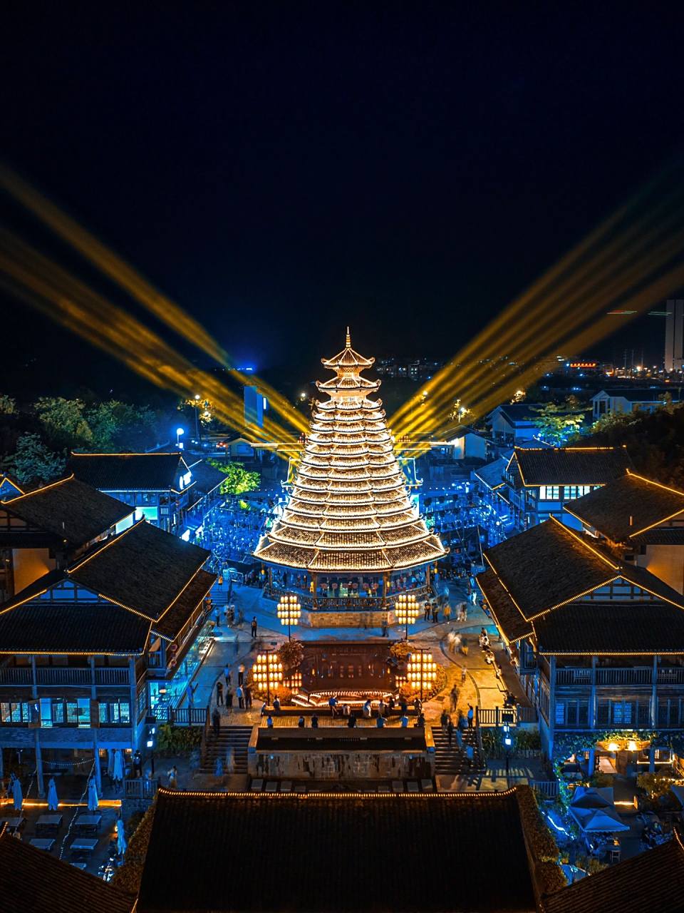 我心目中南宁最美夜景天花板就在相思小镇 民族的就是世界的.