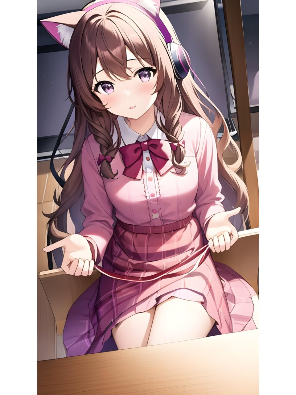 甜美可爱猫耳女孩,动漫二次元绘画人物 #西安随手拍#0202#二次元