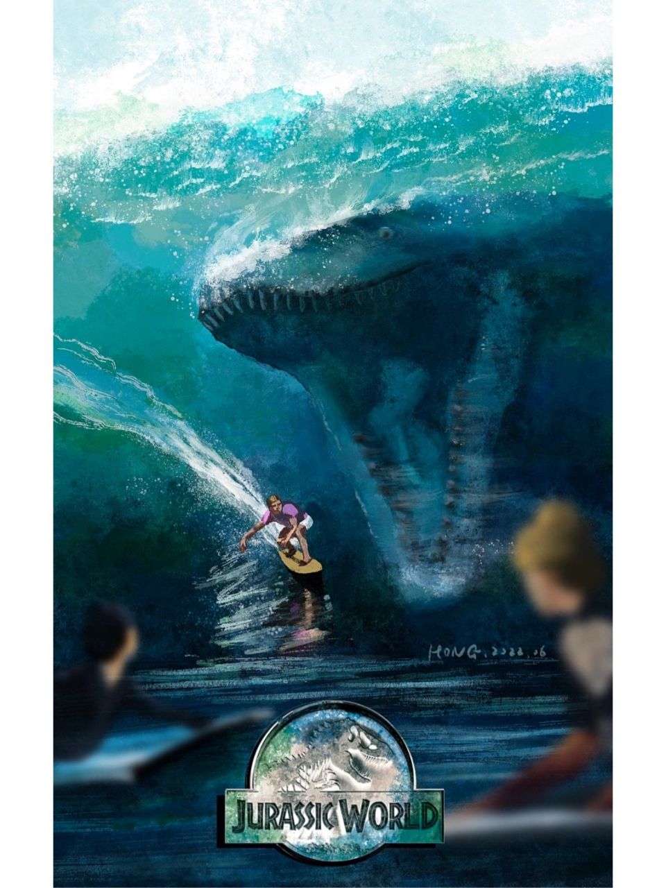 画《侏罗纪世界3》海报 点名要画沧龙的小伙伴,火速安排,这张着实有点