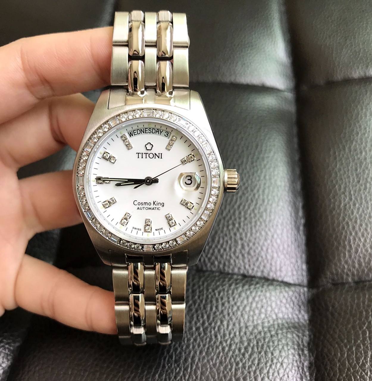 梅花手表787宇宙系列白盘自动机械男表 梅花手表宇宙787系列自动机械