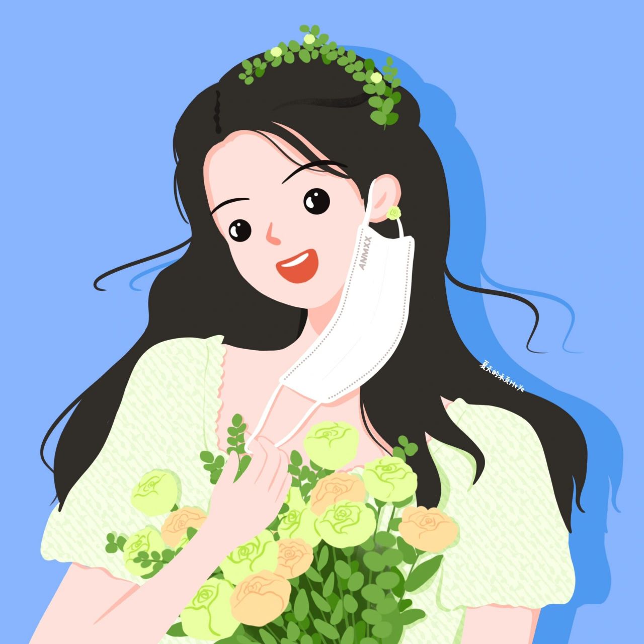 插画头像 | 大笑的可爱女孩们 愿美好的笑容在你我之间传递