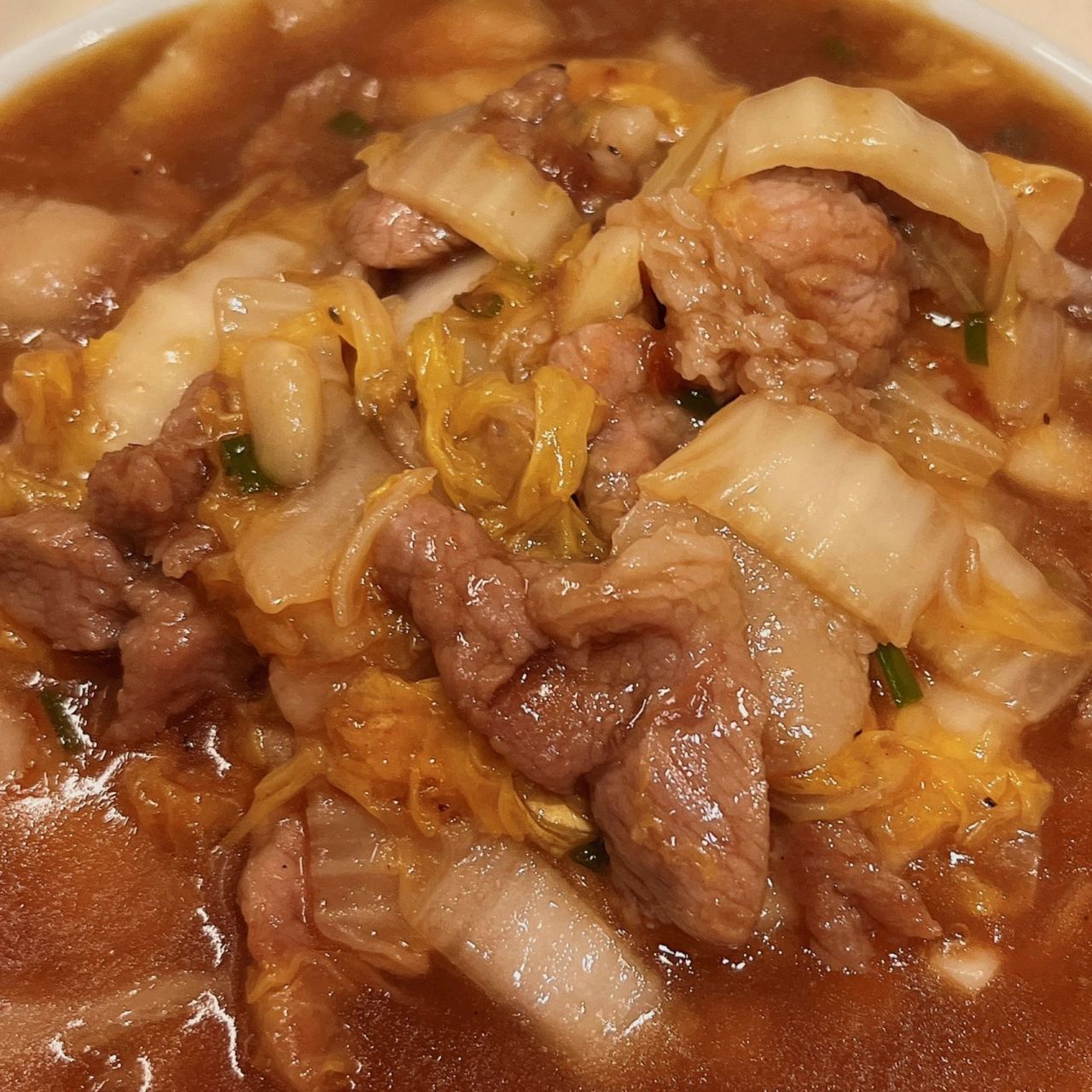 【菜谱回忆录】白菜炒肉 猪肉一小块 白菜十几叶(其他菜也适用此配方)