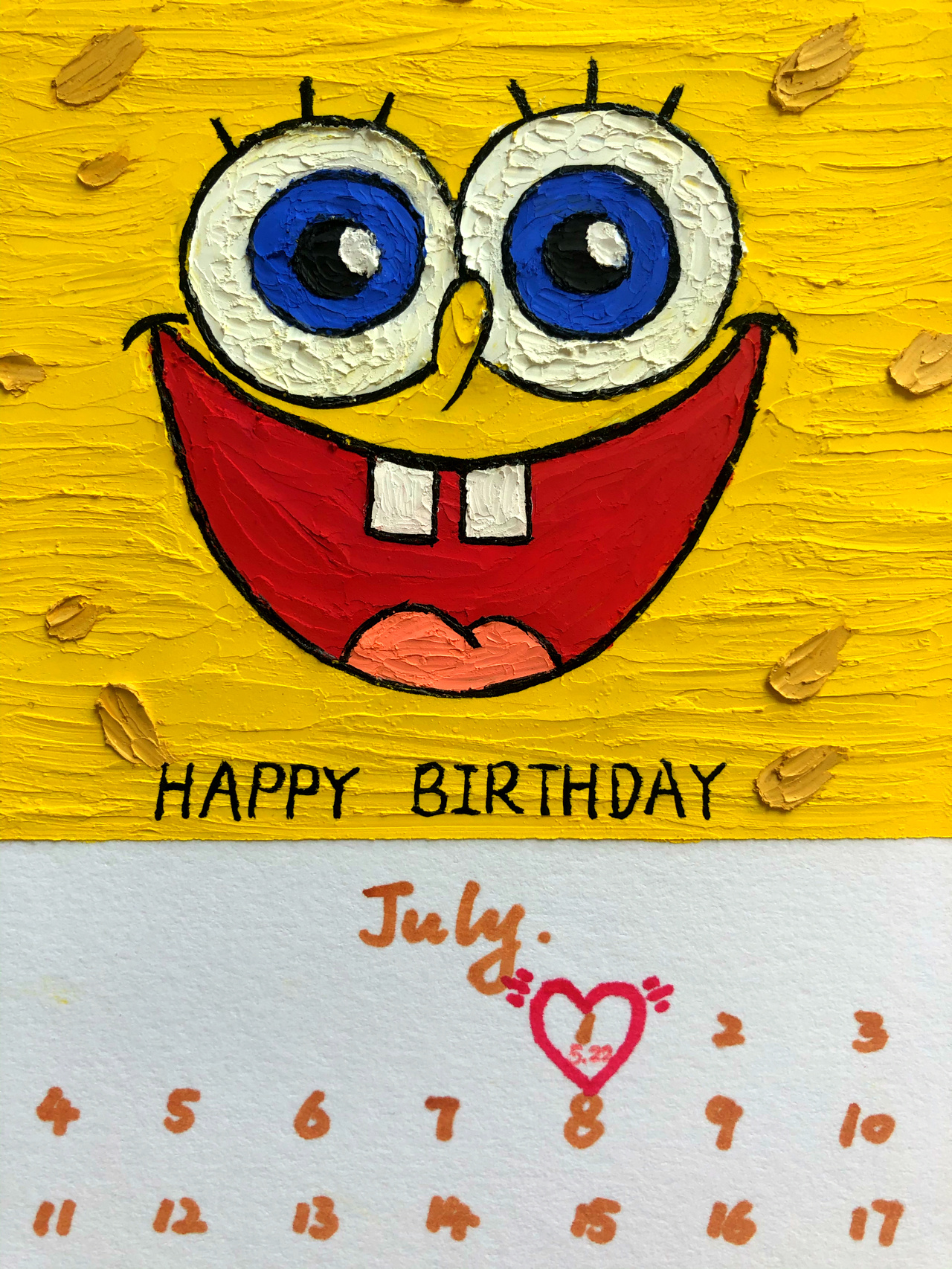 油画棒 | 海绵宝宝99新手小白闭眼画起来 这个海绵宝宝真的太简单了