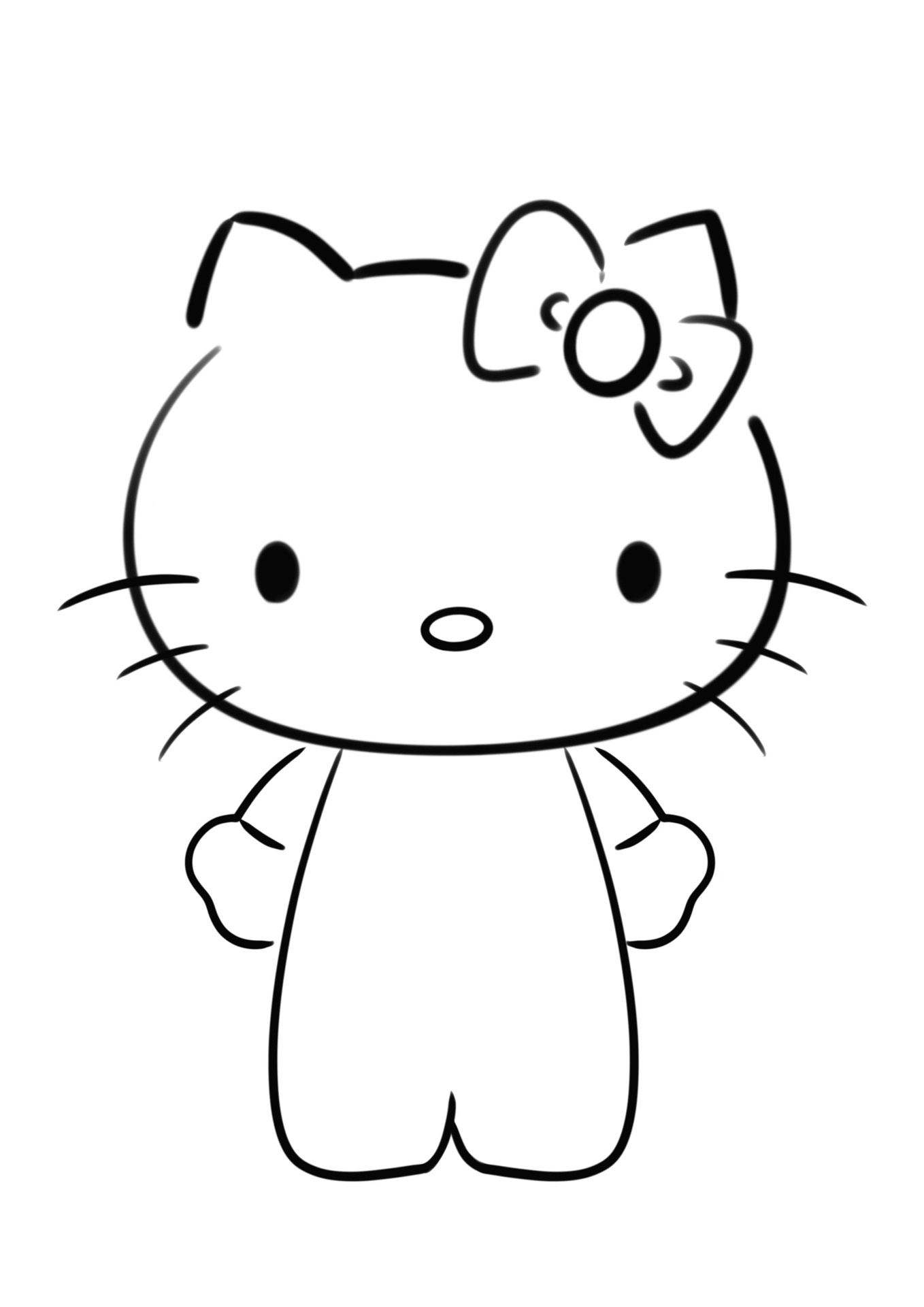 简笔画教程分享 凯蒂猫