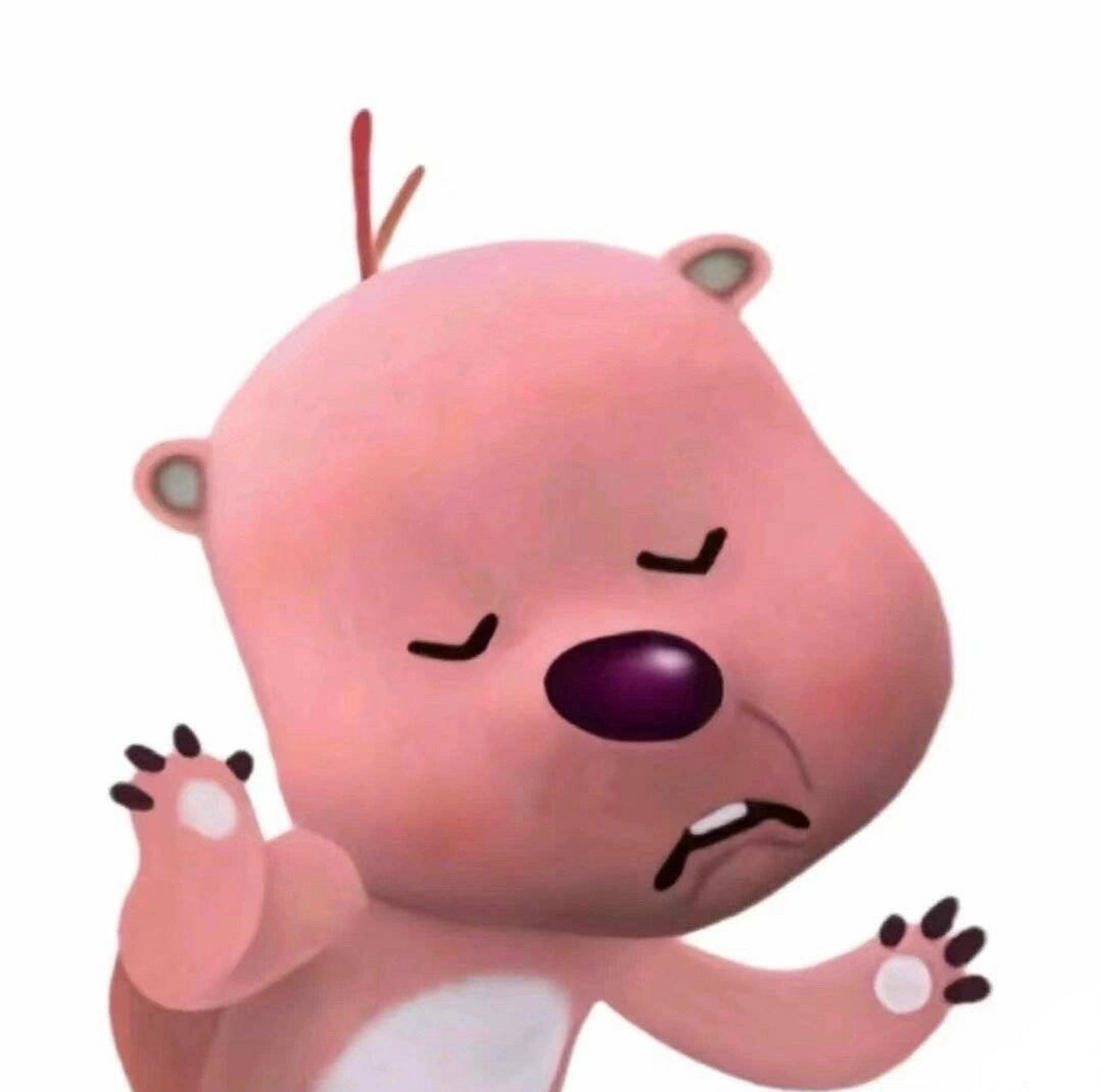 94图上这个卡通人物叫啥? 粉红小狗/粉红小熊…阴阳怪气粉红怪