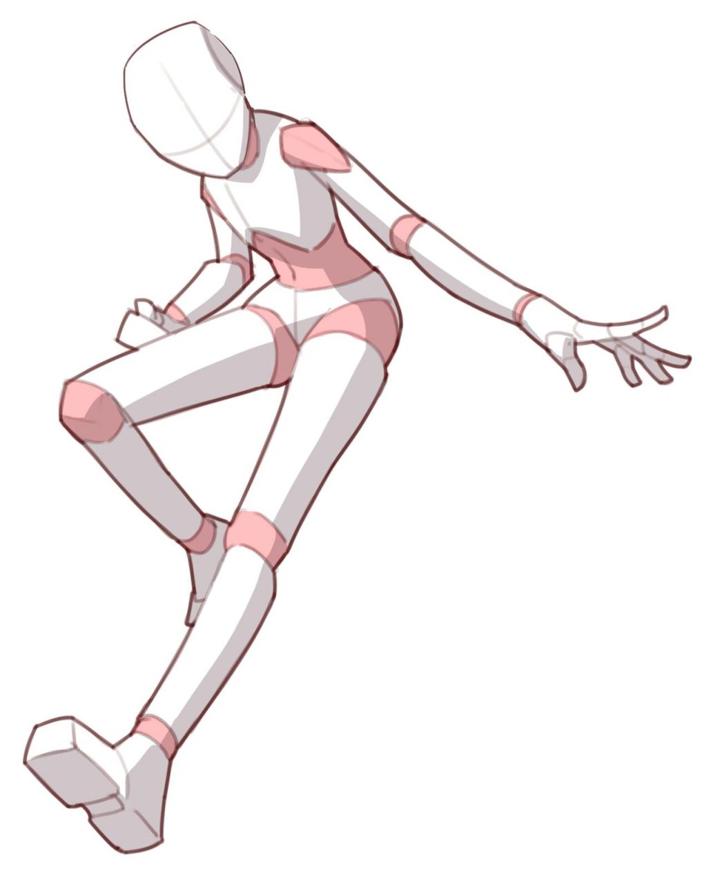 【绘画打卡】人体结构大透视练习5/100 今天的人体练习哦 同样分享三