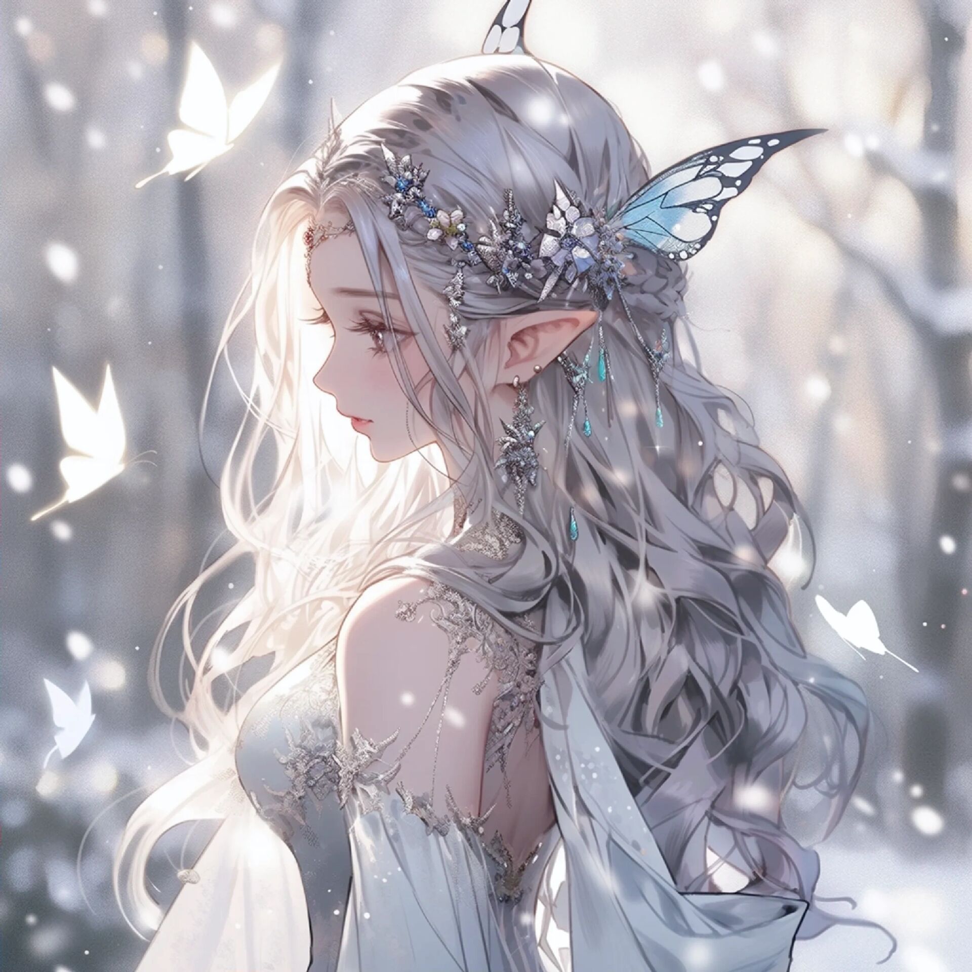 女生头像|蝴蝶少女