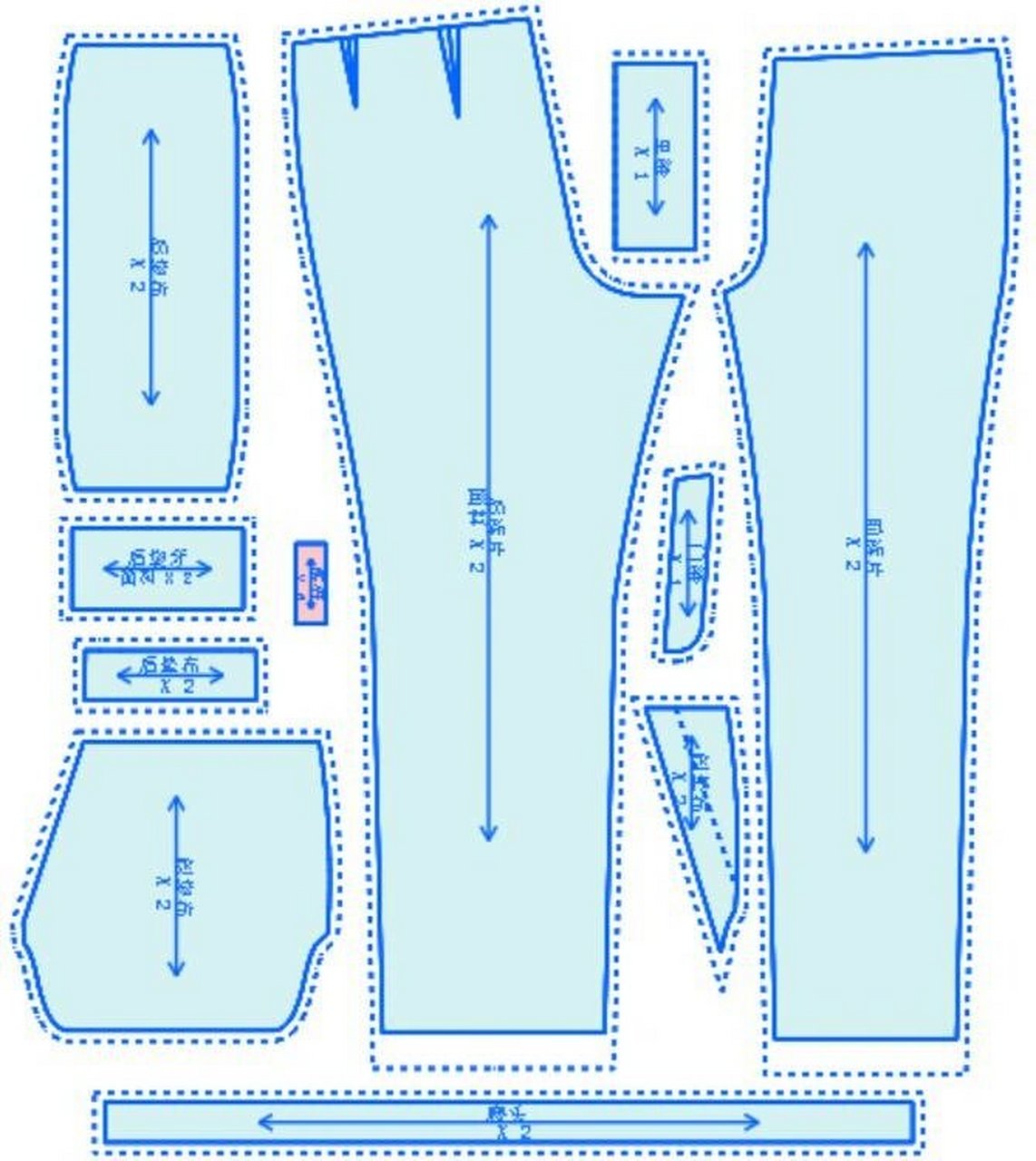 西裤生产工艺流程图图片