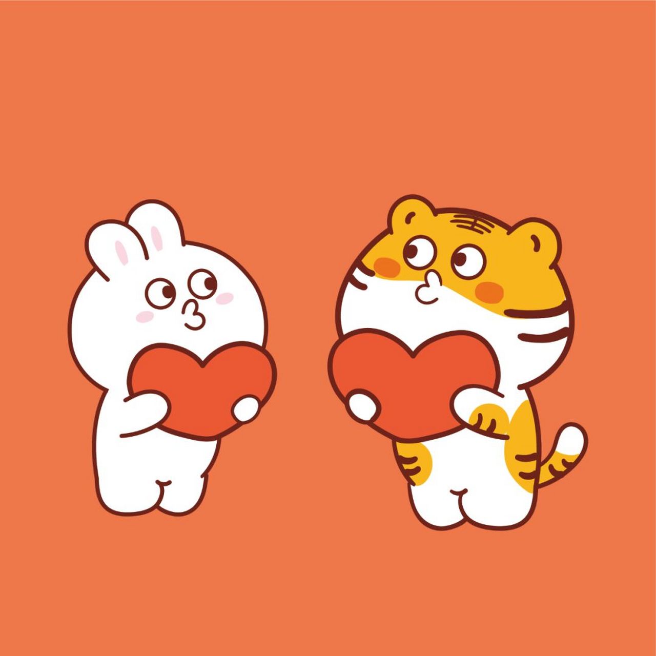 原创 原创│虎萌萌兔子ip卡通形象 表情包艺术家 表情包已上线 头像