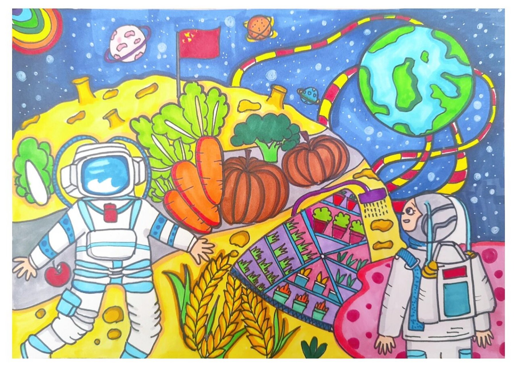 太空蔬菜基地科幻画图片