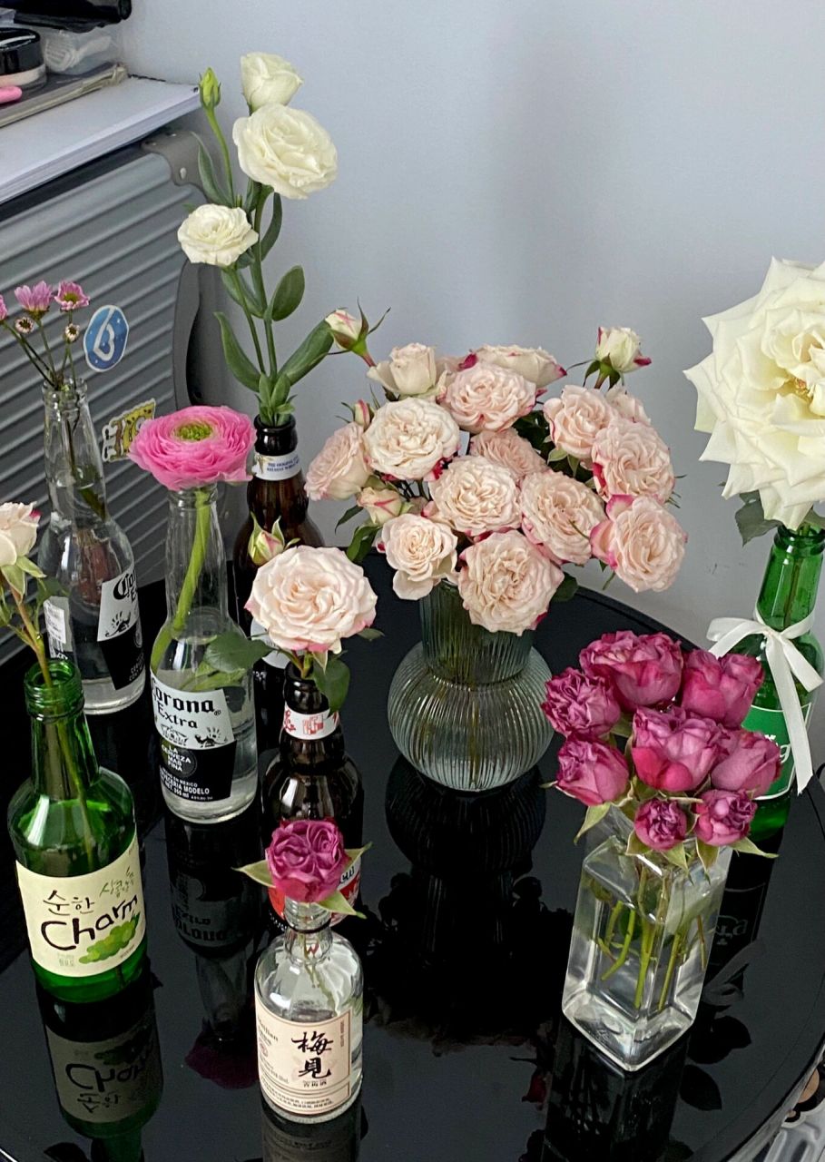 酒瓶插花也太浪漫了93