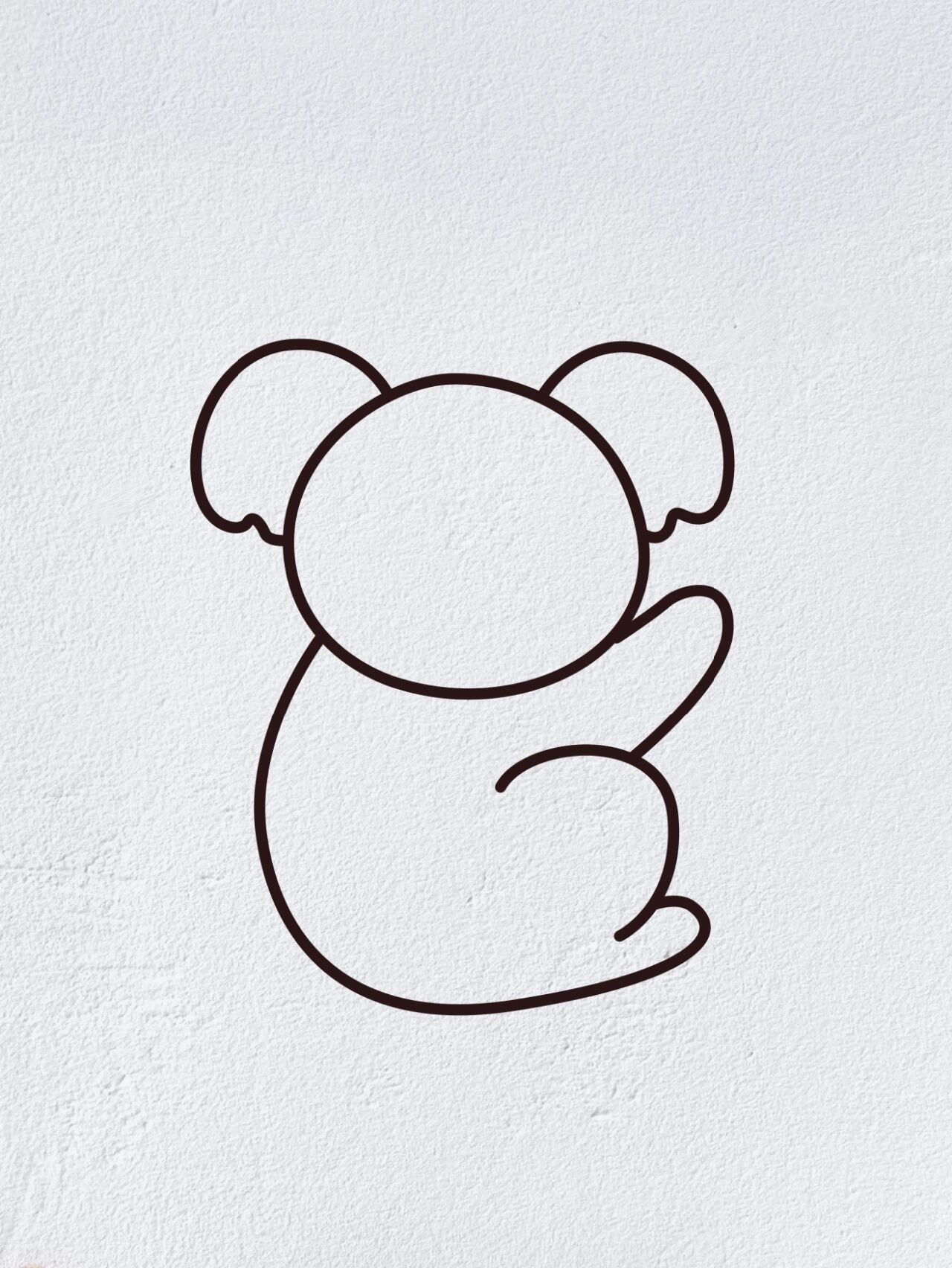 动物简笔画之可爱的考拉(内附过程图)