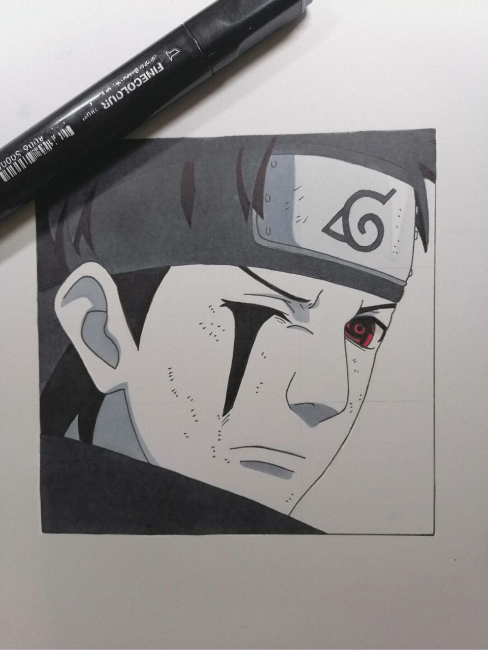 宇智波止水教程 #火影忍者# #手绘教程# #宇智波止水