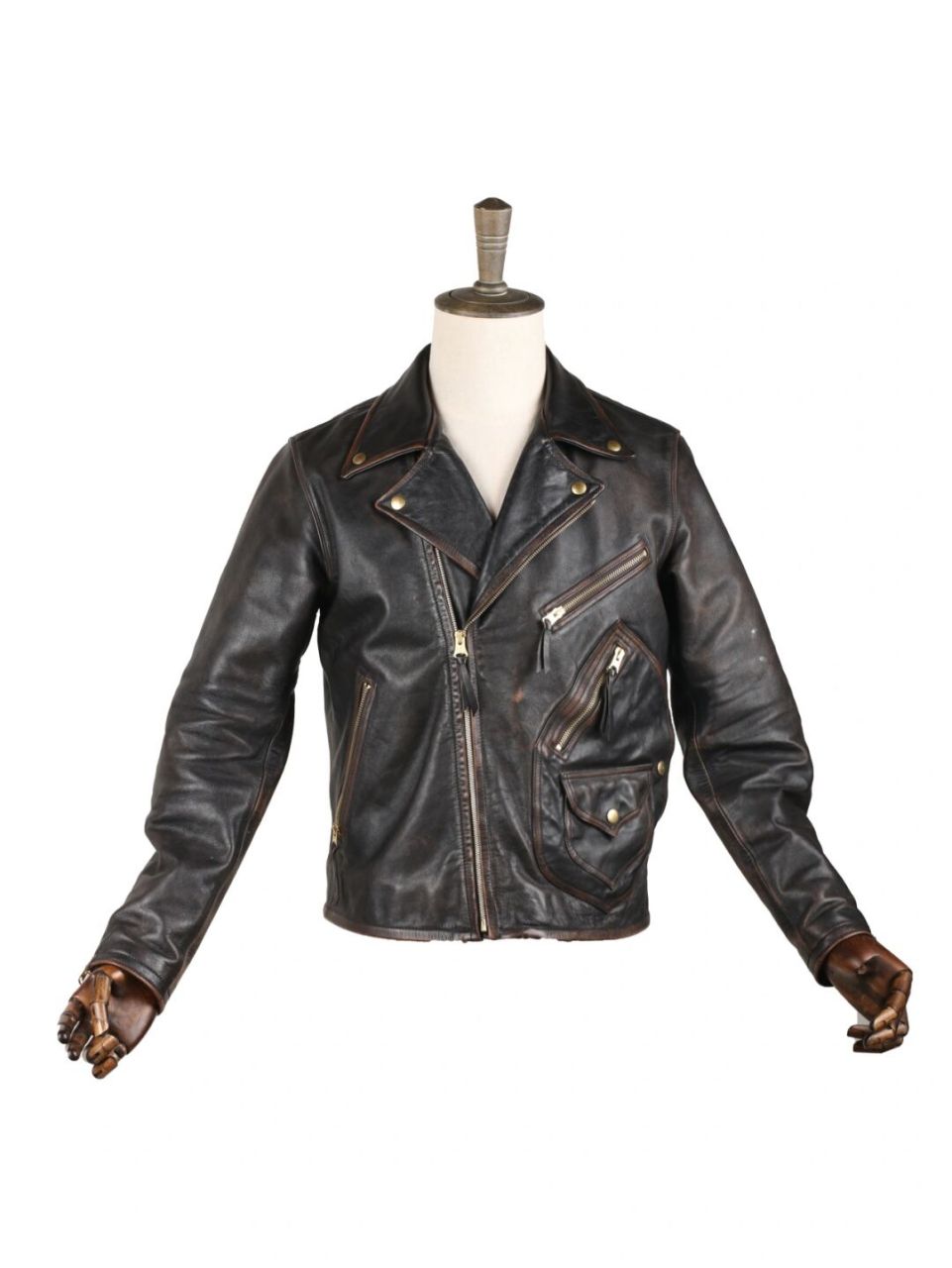 店铺现货| rrl做旧斜拉皮衣 最近上海有点倒春寒,所以穿了厚重的斜拉