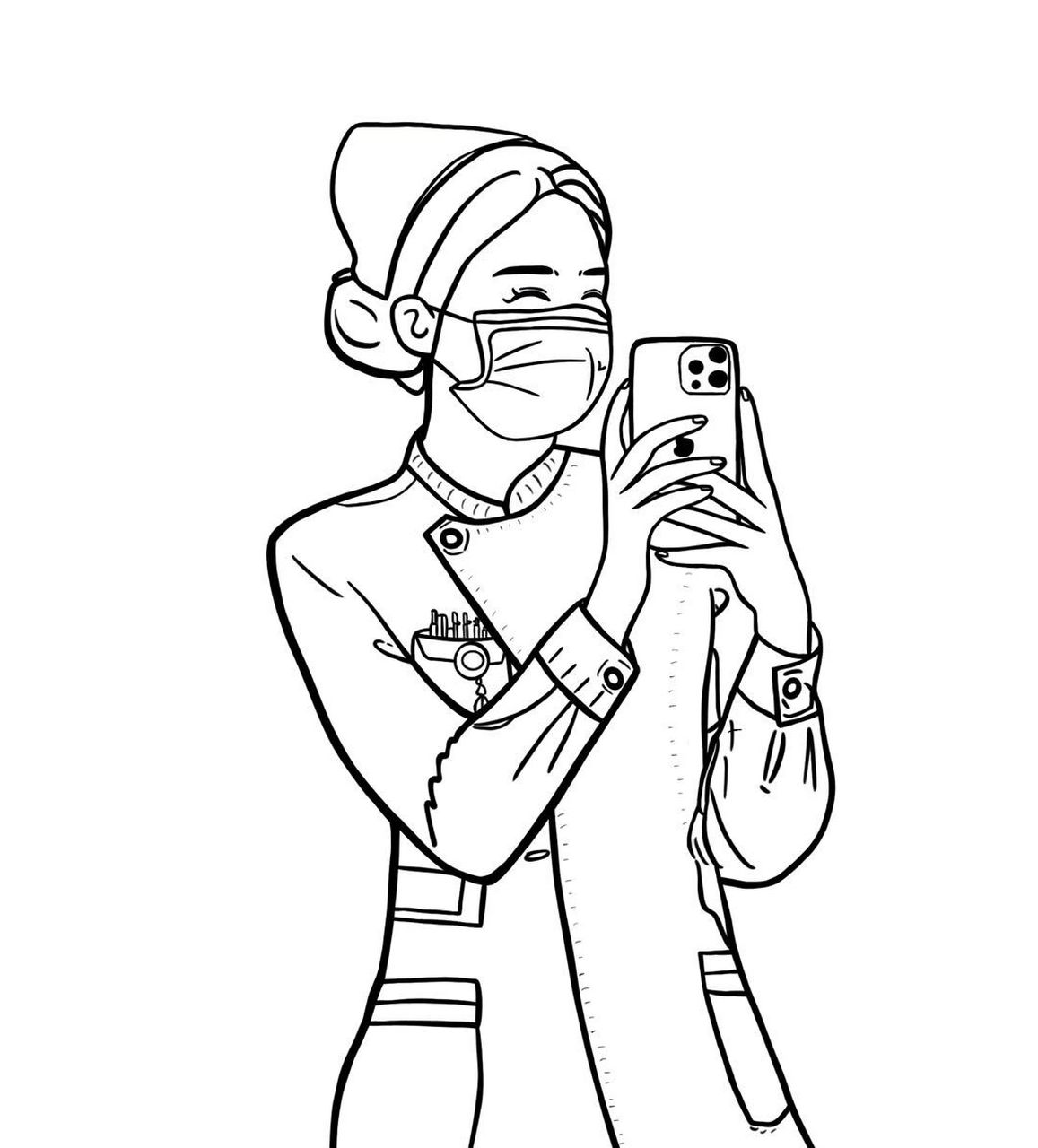 护士头像 不出意外的话我的青春就是不做美甲不披头散发只有白衣我会