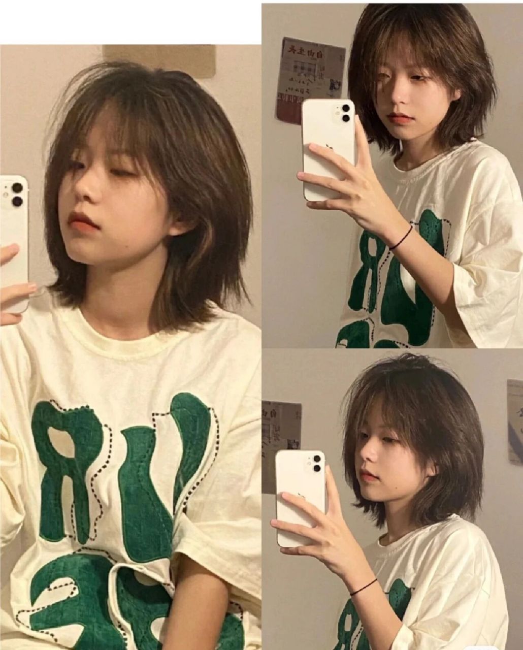 日系碎发好像成功啦 短发会上瘾,原来长脸姐妹也可以冲啊 67图1图2