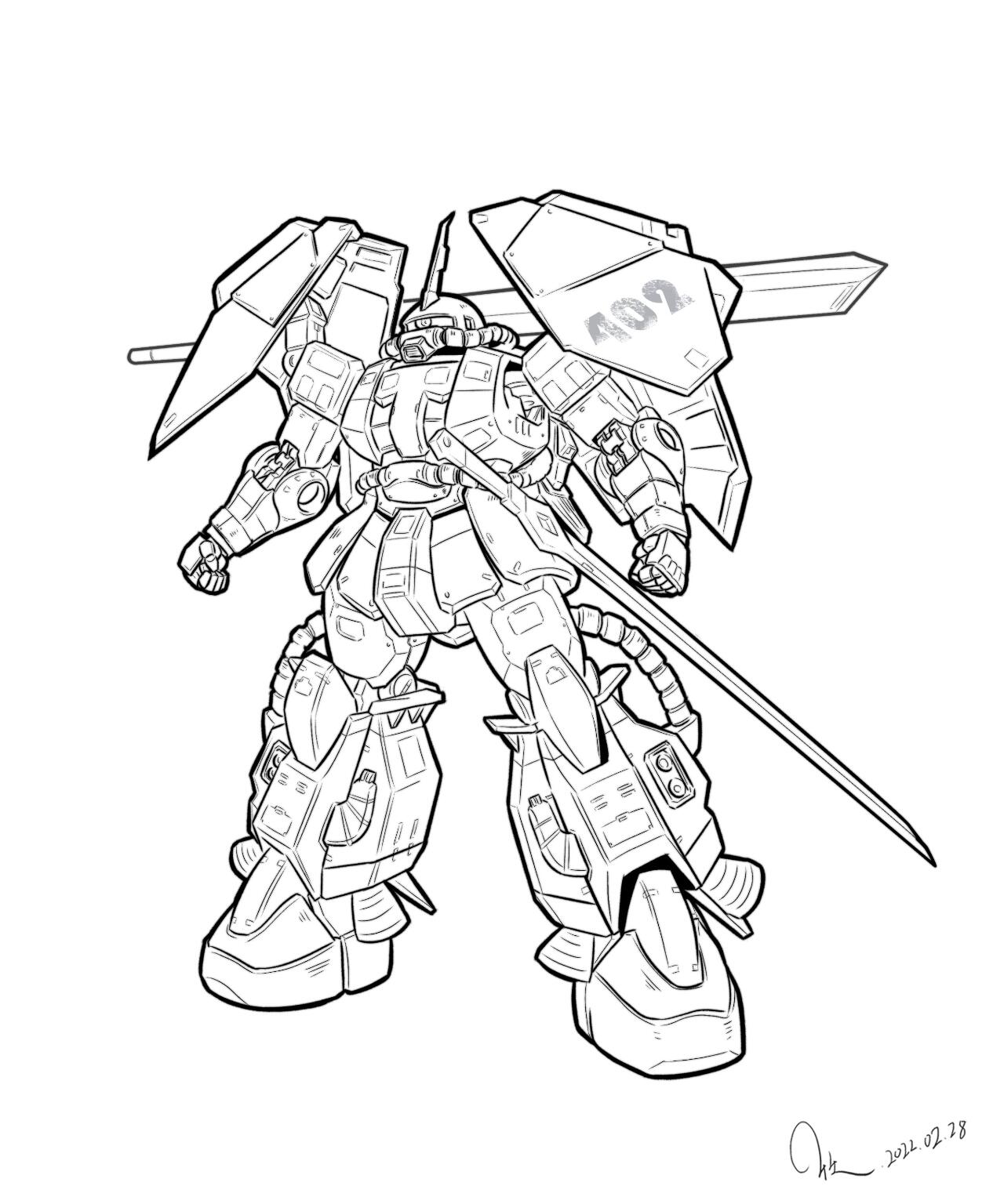 【机甲设定】真红武士扎古