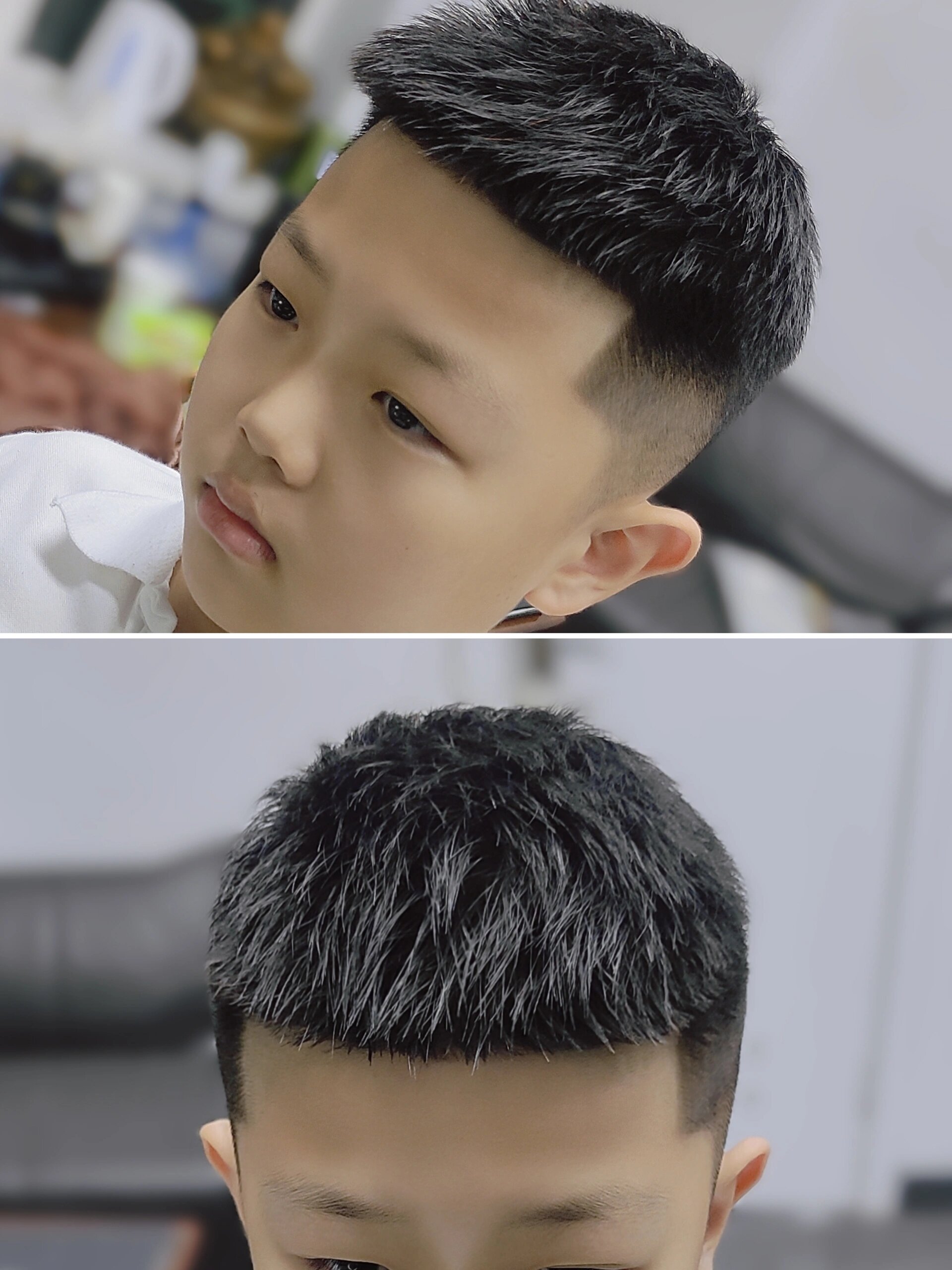 立体渐变栗子头|小学生发型