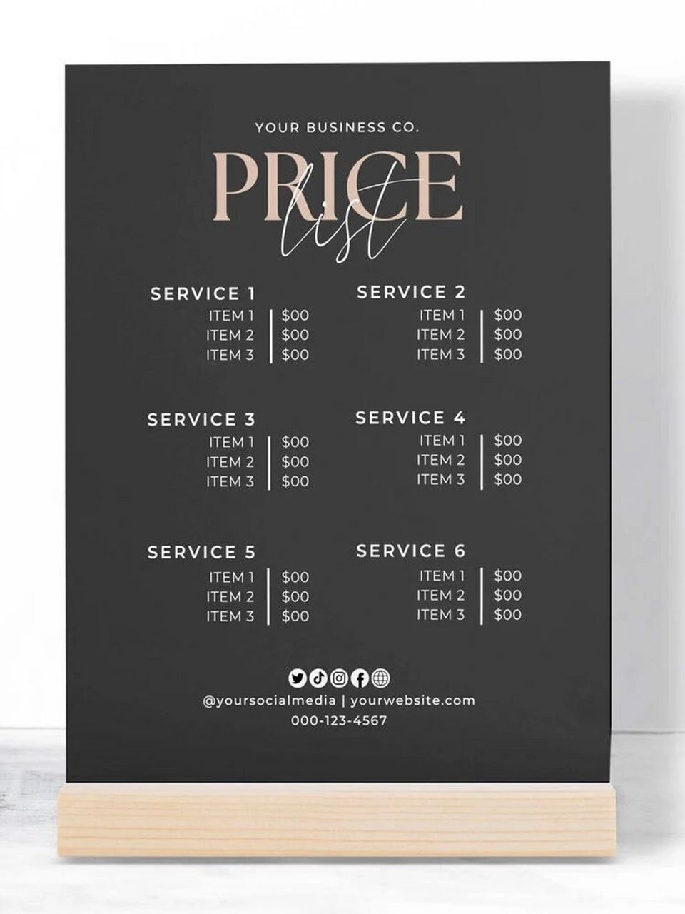 美业海报# #海报设计# #价目表设计# #价目表价格表设计# #会所菜单