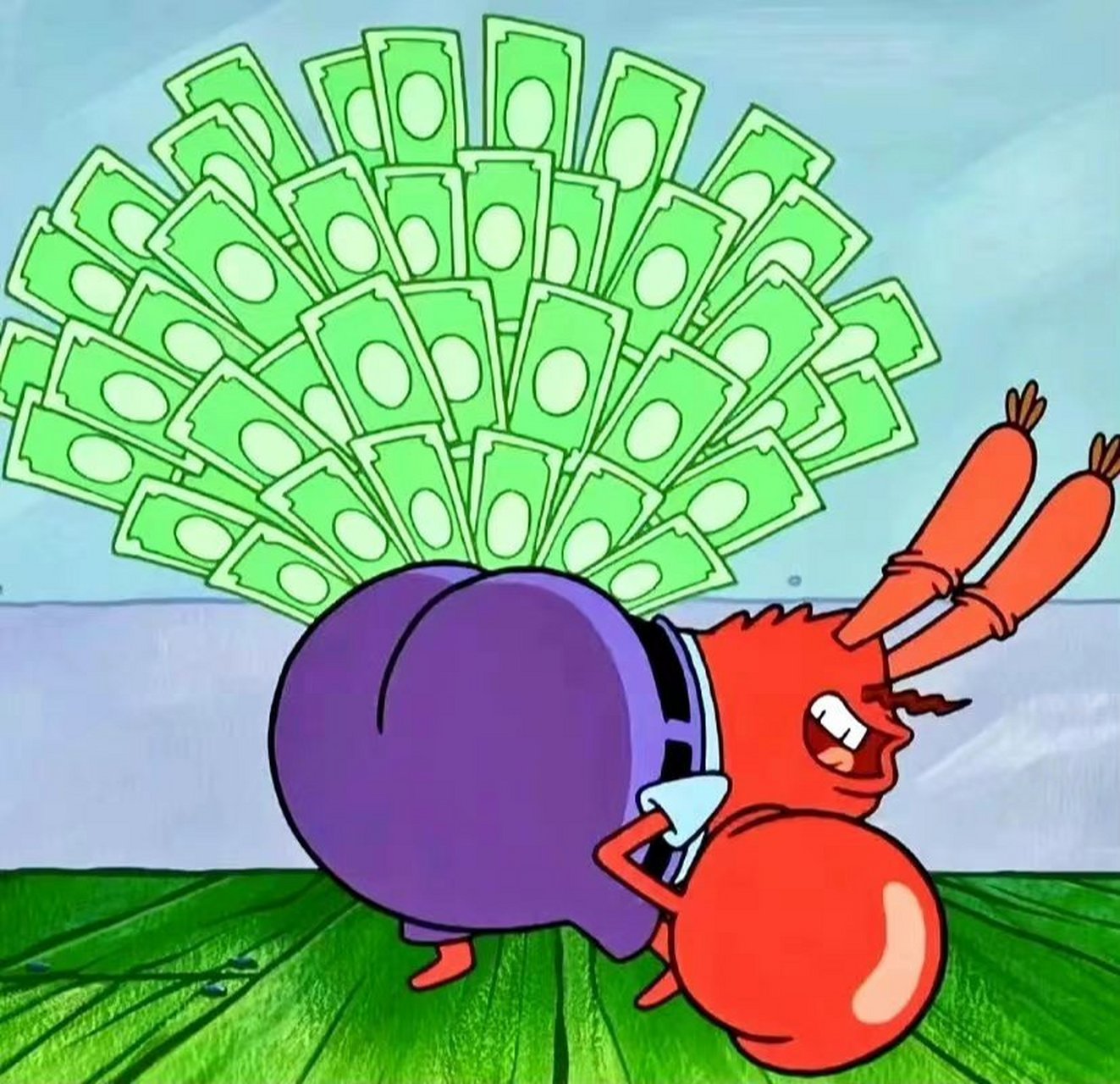 蟹老板爱钱钱,点赞暴富90