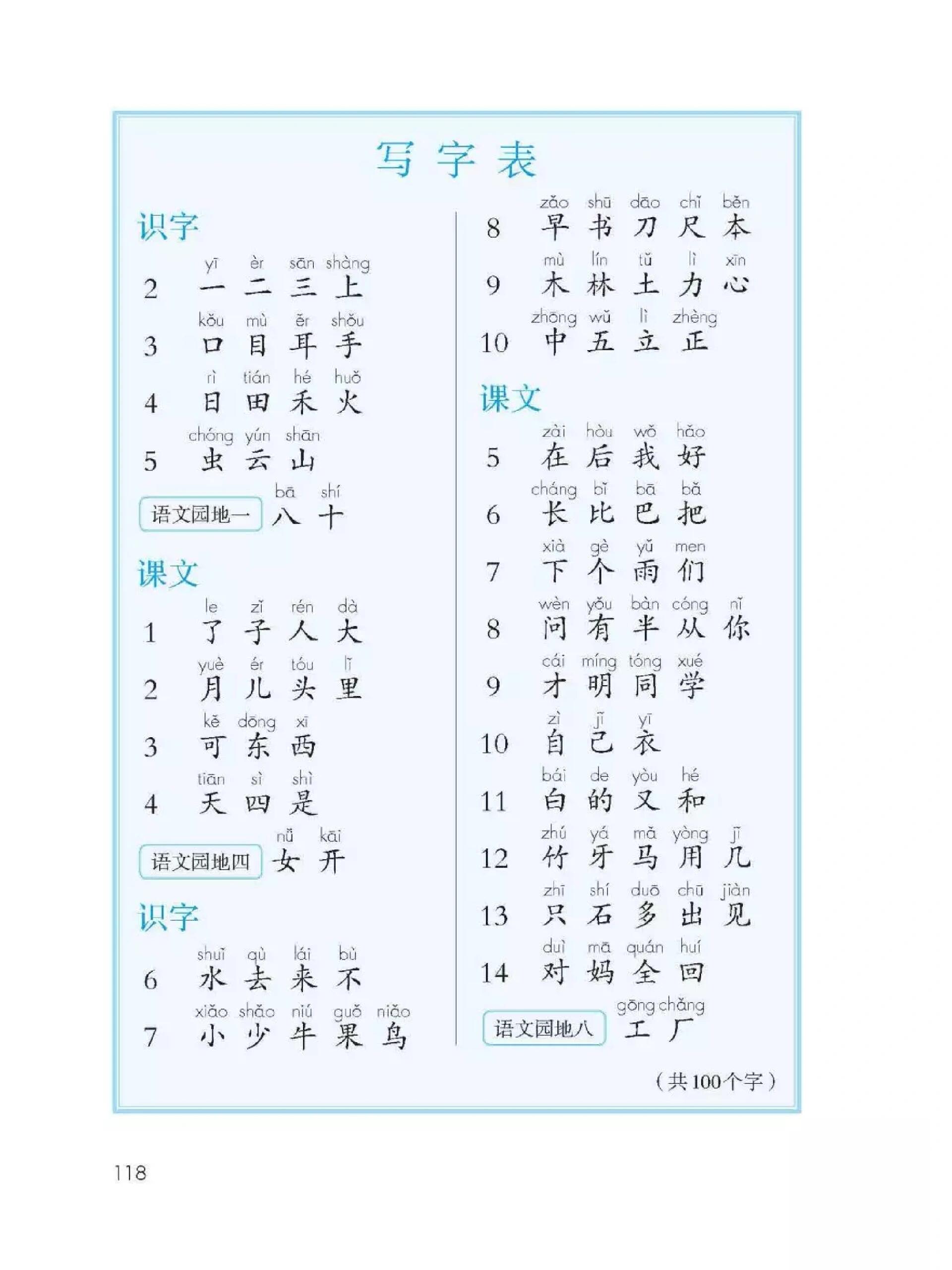 生字大全漂亮图片