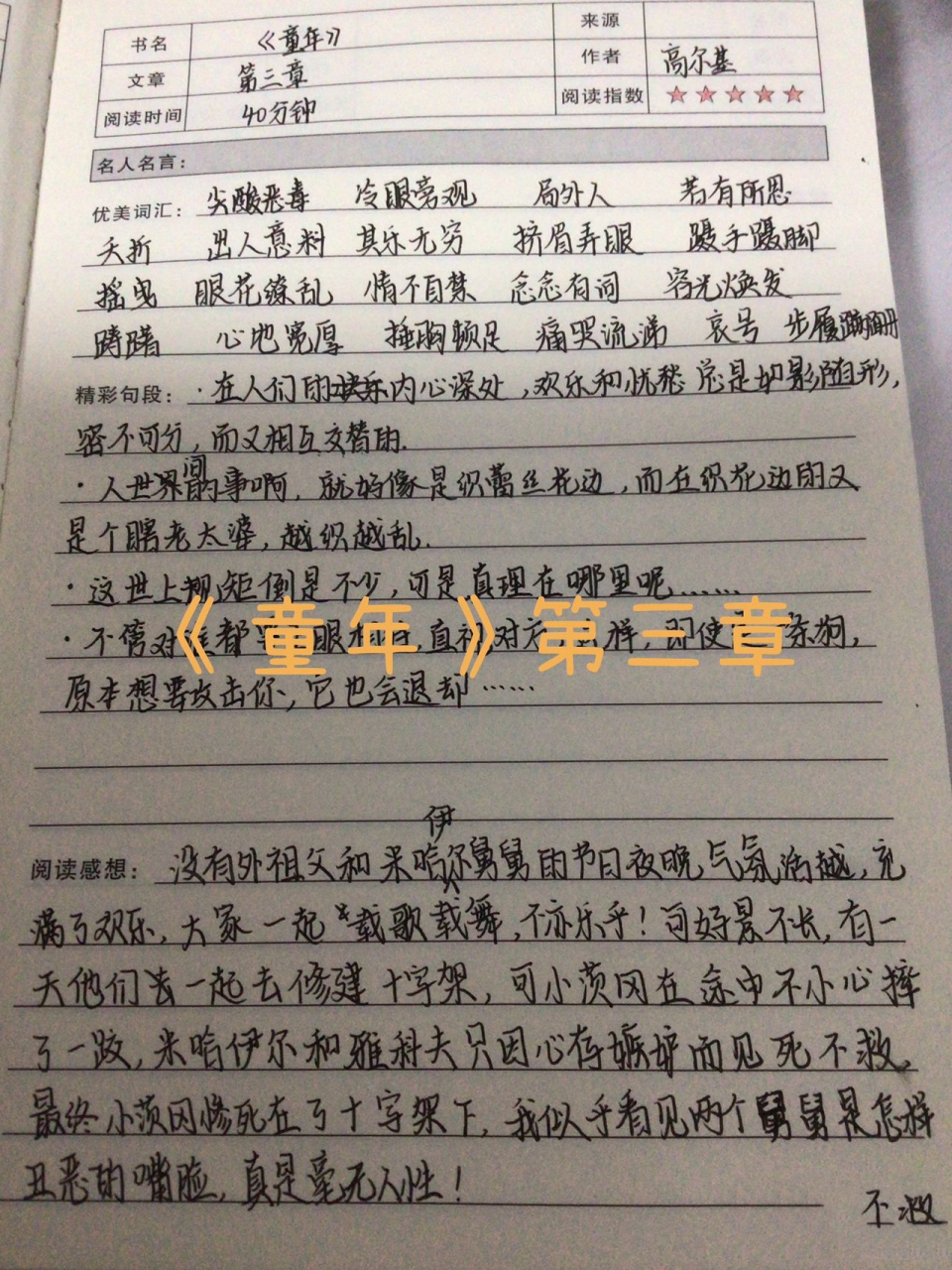 《童年》读书笔记第三章 不撞南墙不回头,撞到了南墙把它撞穿,继续走