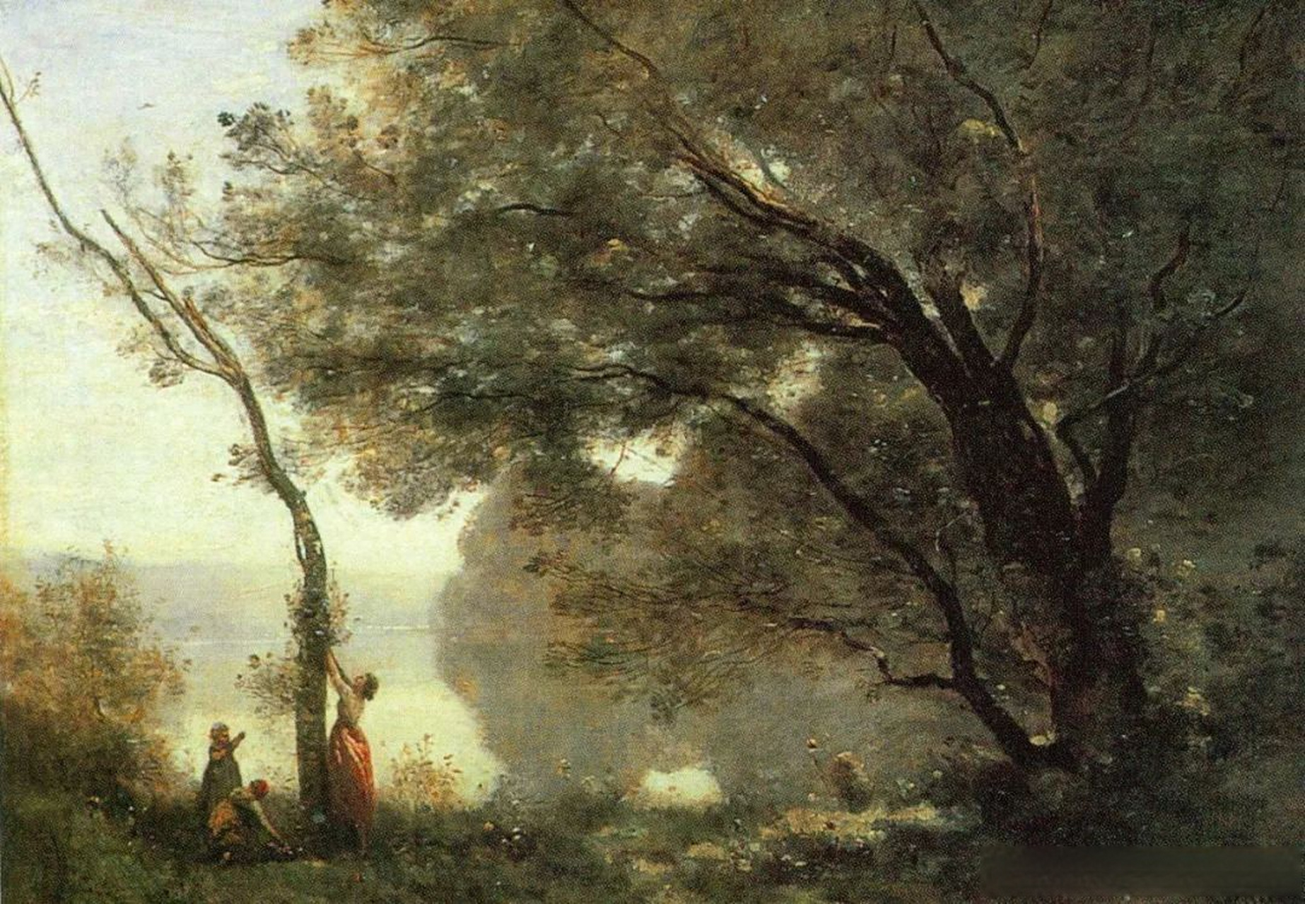 境阅| |世界名画| 柯罗《孟特枫丹的回忆》 memory of mortefontanee