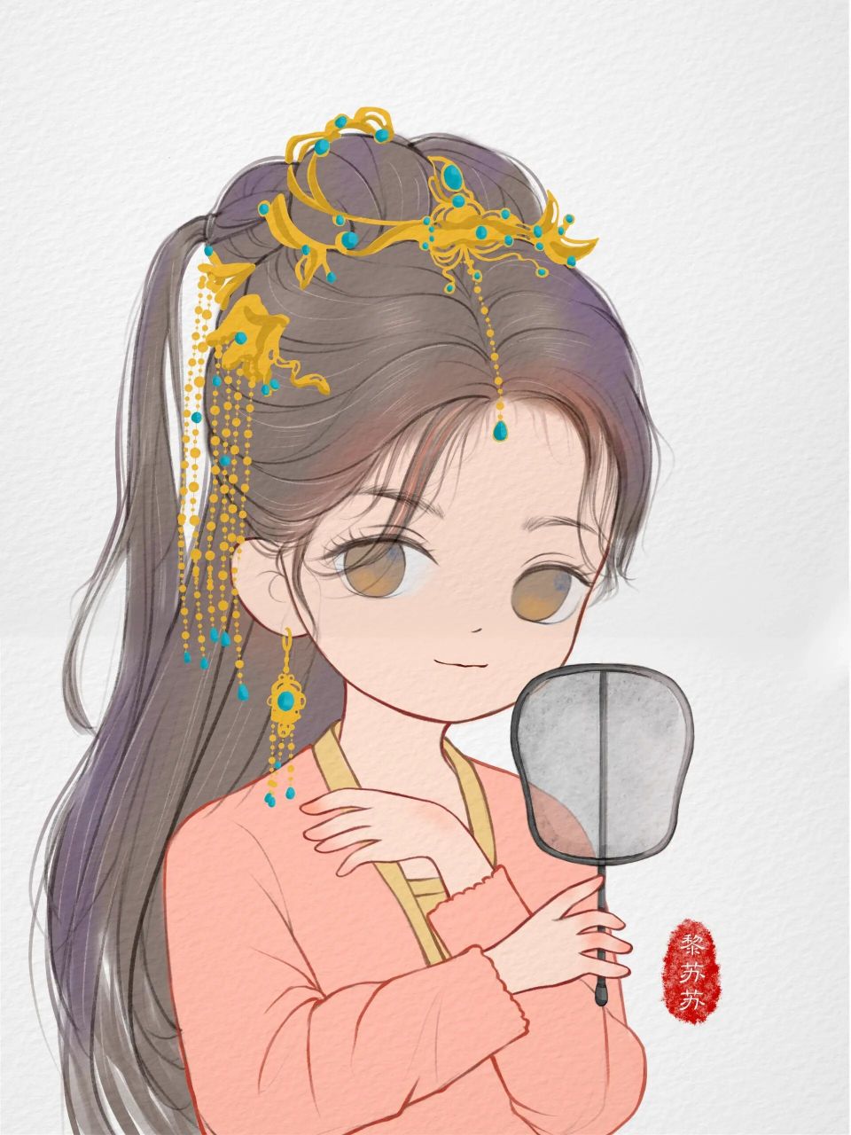 白鹿的古装扮相堪称一绝,感觉属于那种360度无死角的脸.