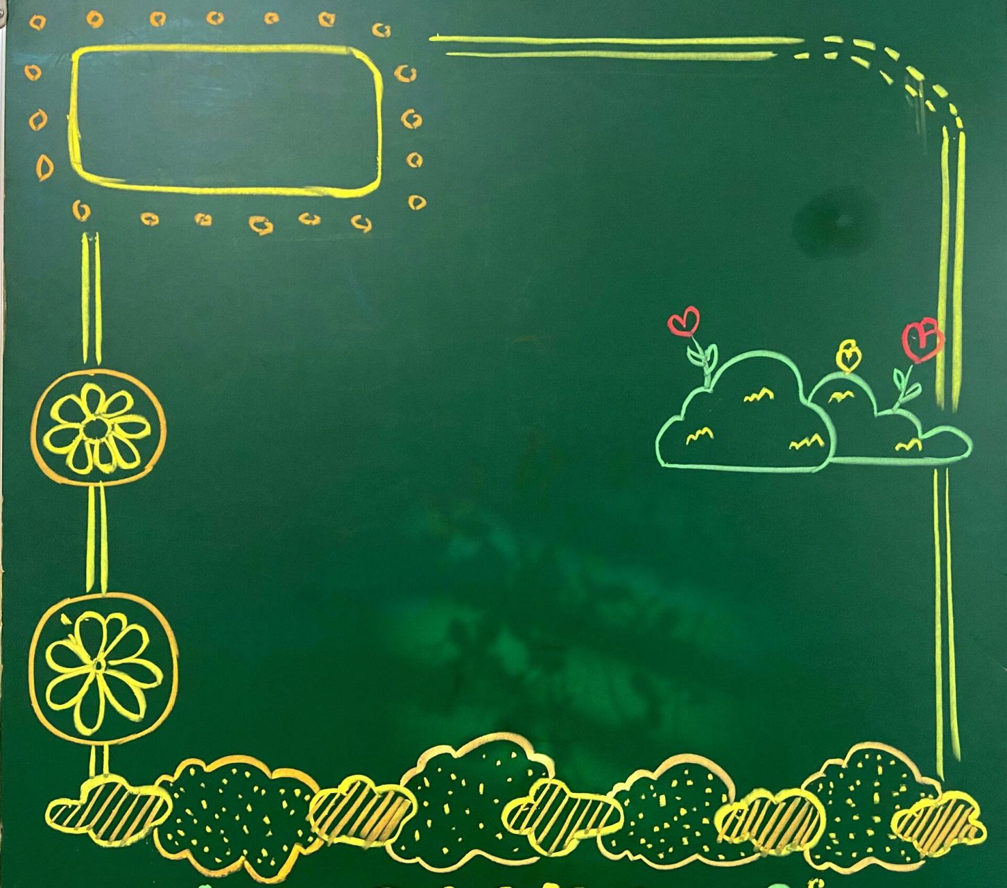 黑板报|粉笔画61一些边框