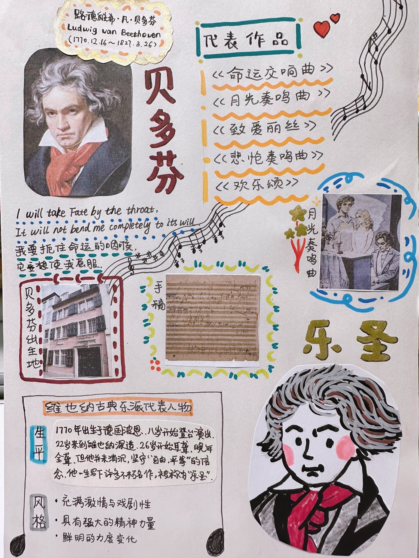 音乐手抄报 贝多芬