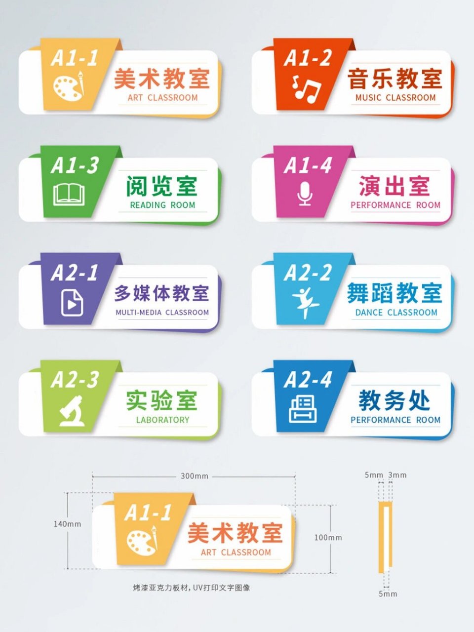 可爱卡通幼儿园异形班牌导视门牌科室牌