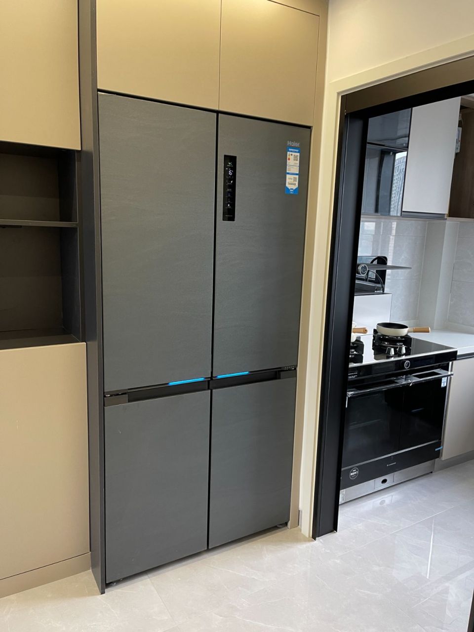 海尔零嵌入式冰箱超薄款526l四开门十字冰箱 型号:haier/海尔bcd-526