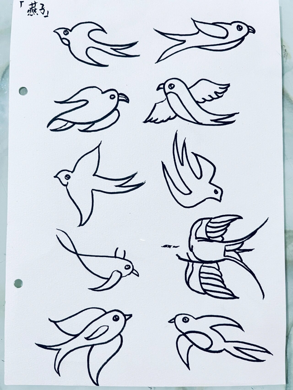 简笔画「燕子」9797