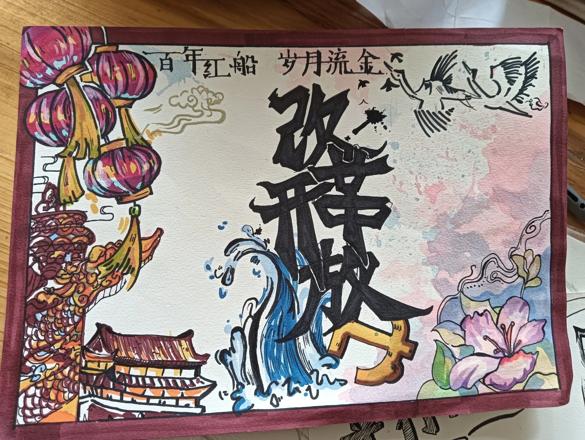 改革开放手抄报