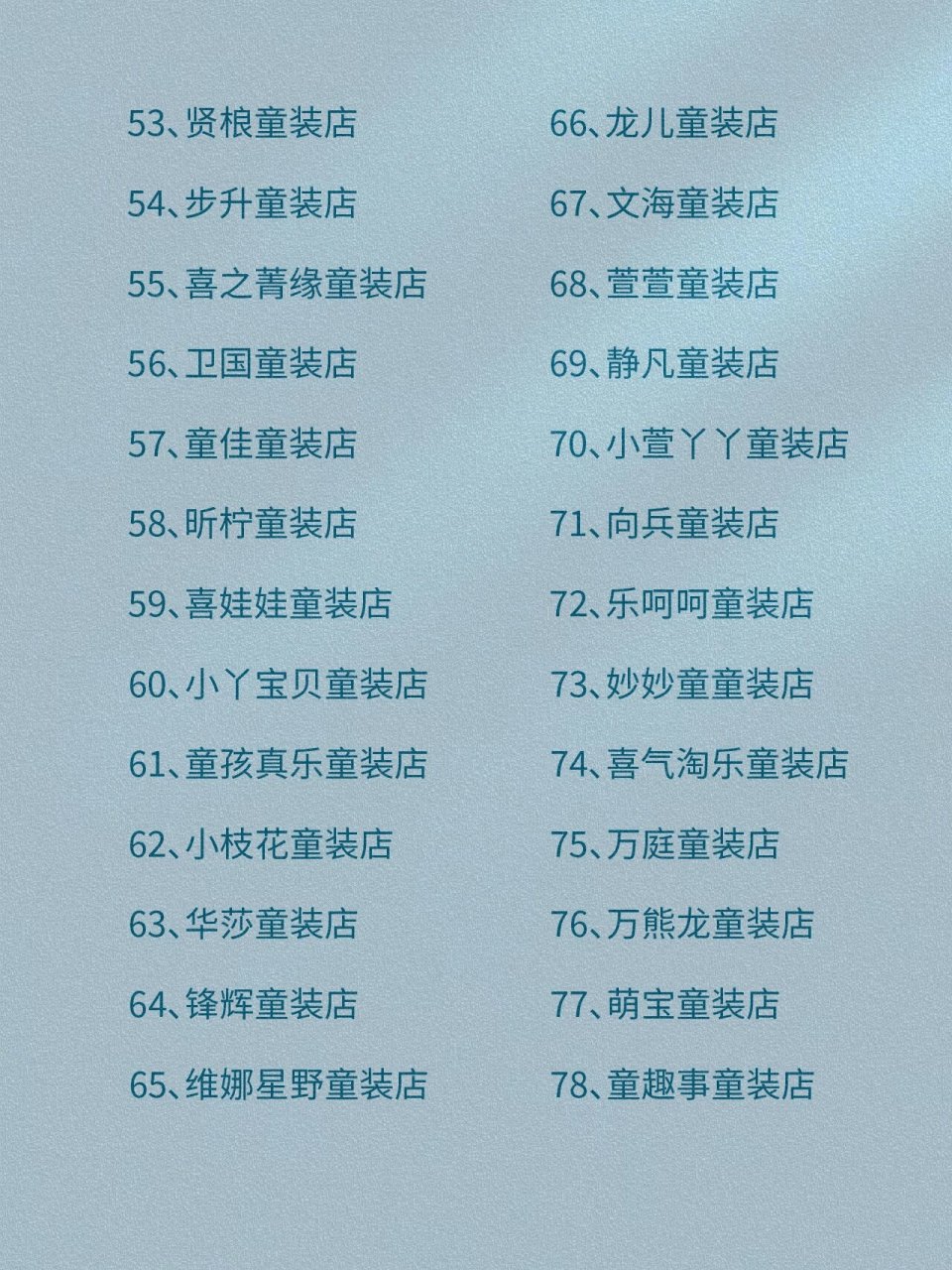 这里有童装店铺105个店名合集 105个童装店铺起名字合集分享～78