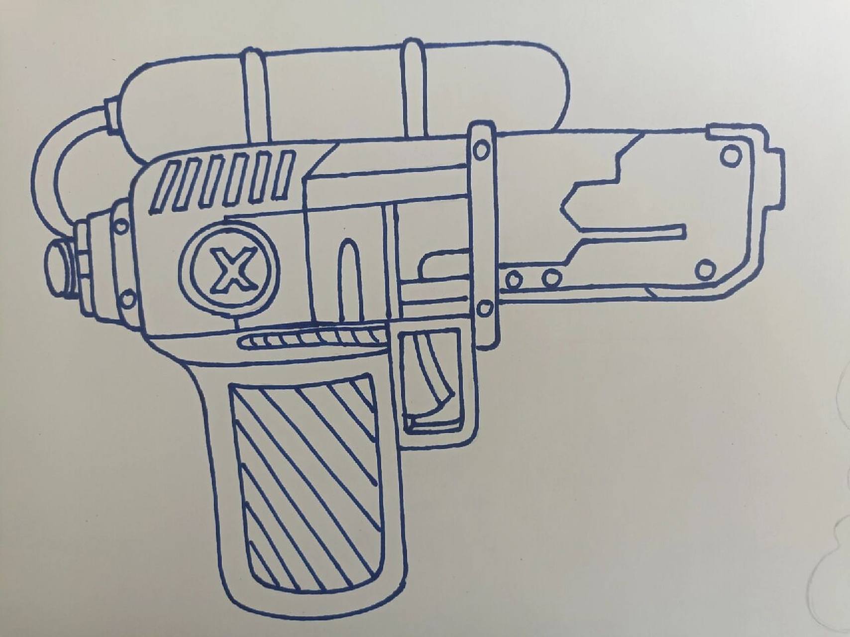 儿童创意画——水枪大战