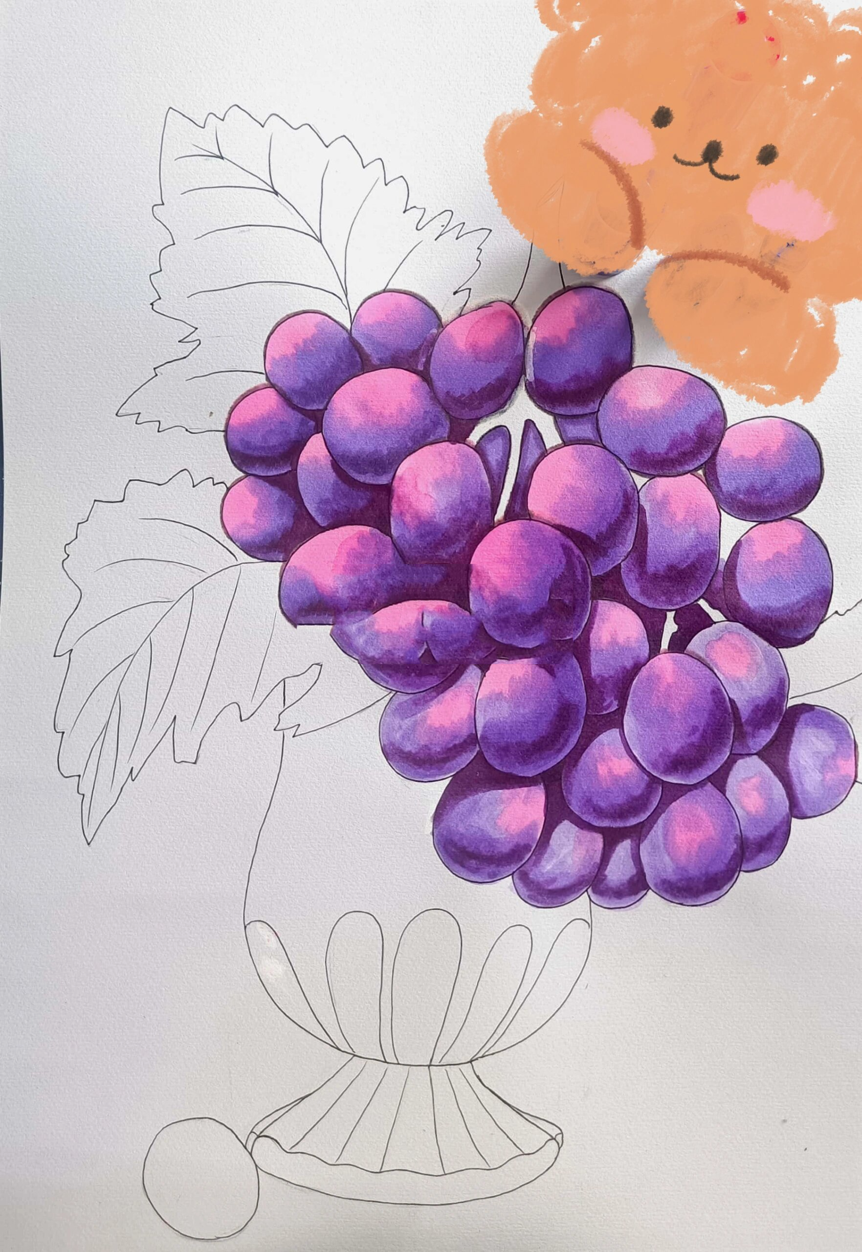 每日一画画/马克笔水果创意绘画